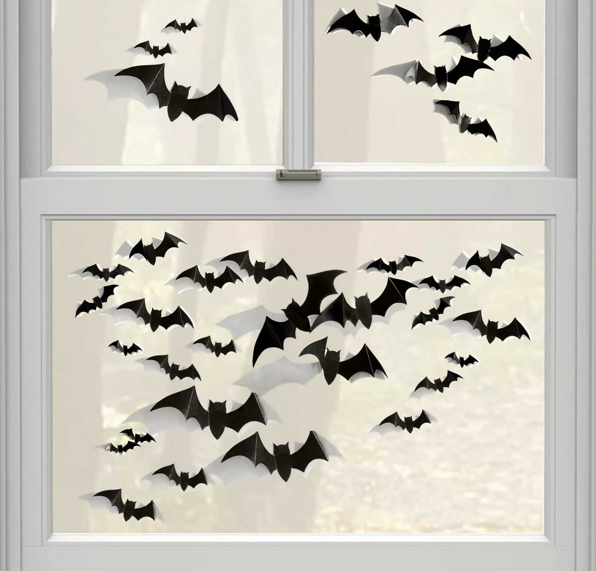 Party City Window & Wall Décor | Black Bat Paper Cutouts, 50Ct