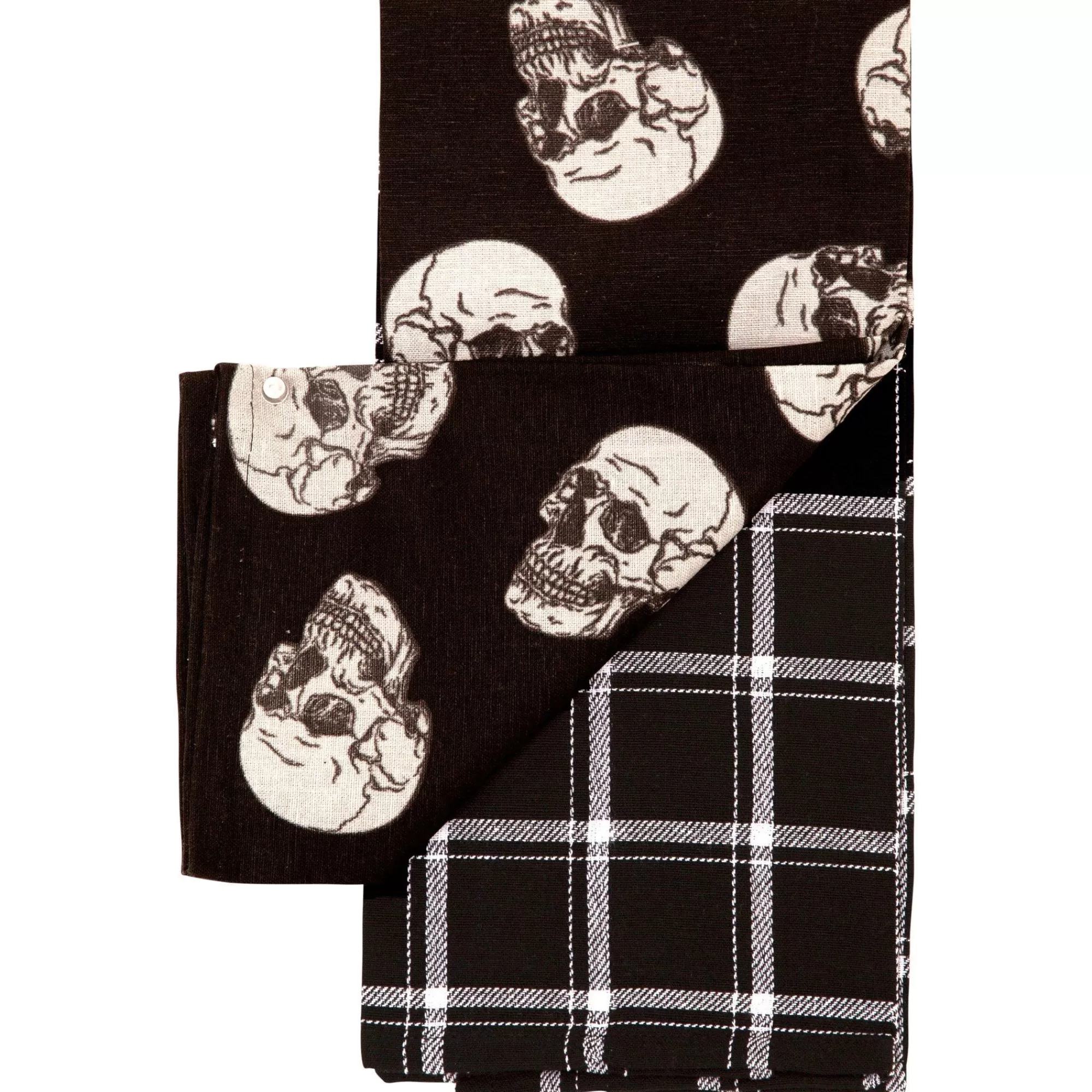Party City Table Décor & Centerpieces | Black Skulls & Plaid Fabric Kitchen Towels, 18In X 28In, 2Ct