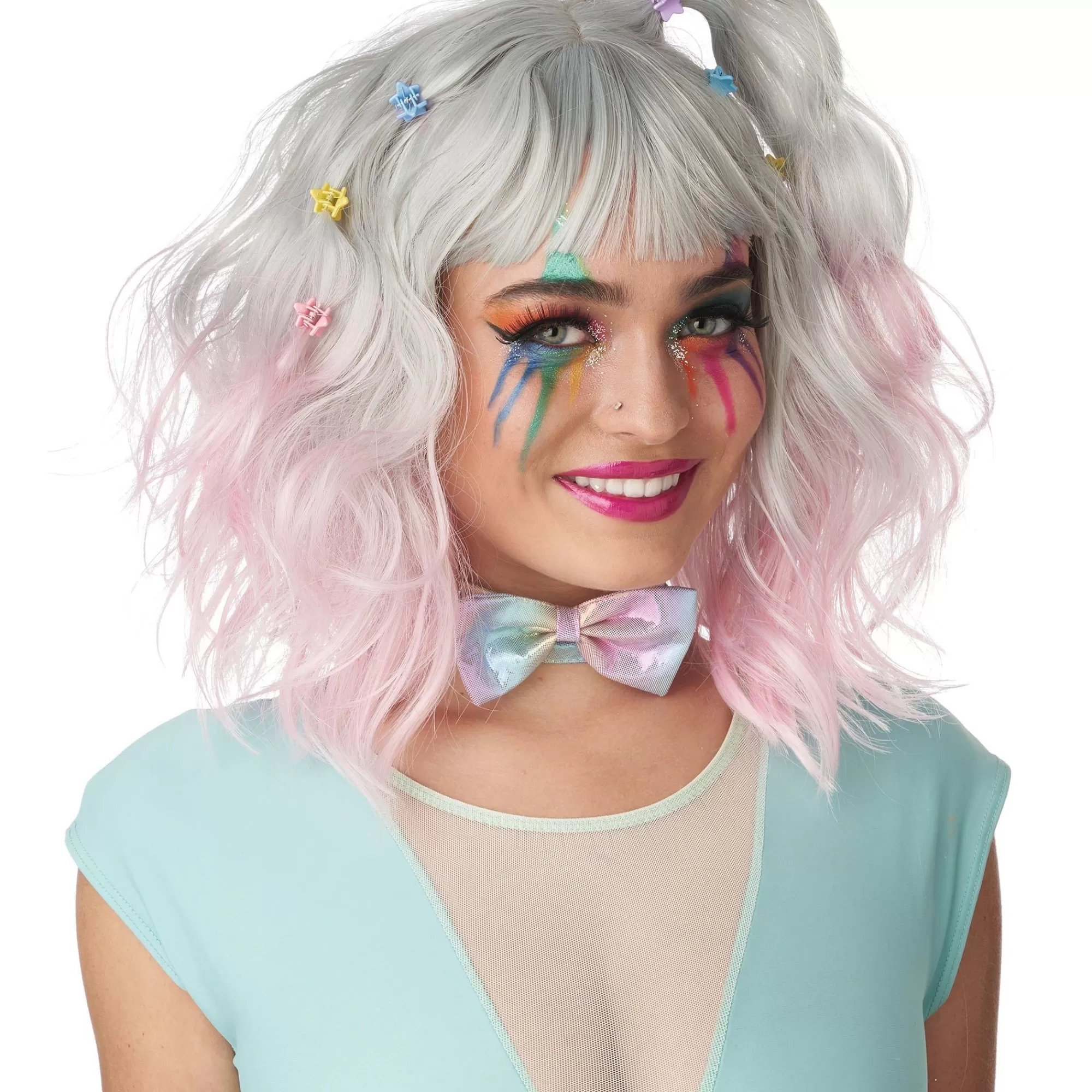 Party City Wigs-Blond & Pink Ombre Wig