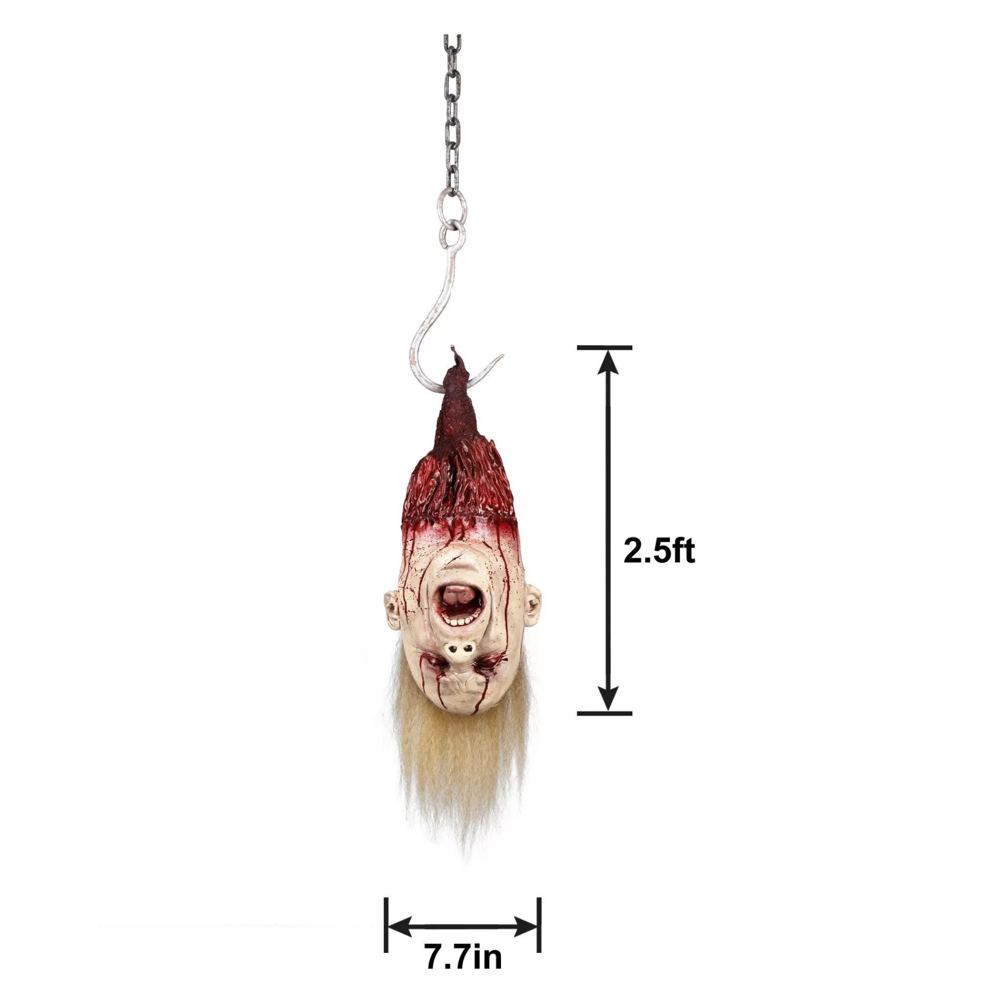 Party City Get Axed | Blonde Severed Head Latex & Vinyl Hanging Decoration, 7.75In X 23.25In