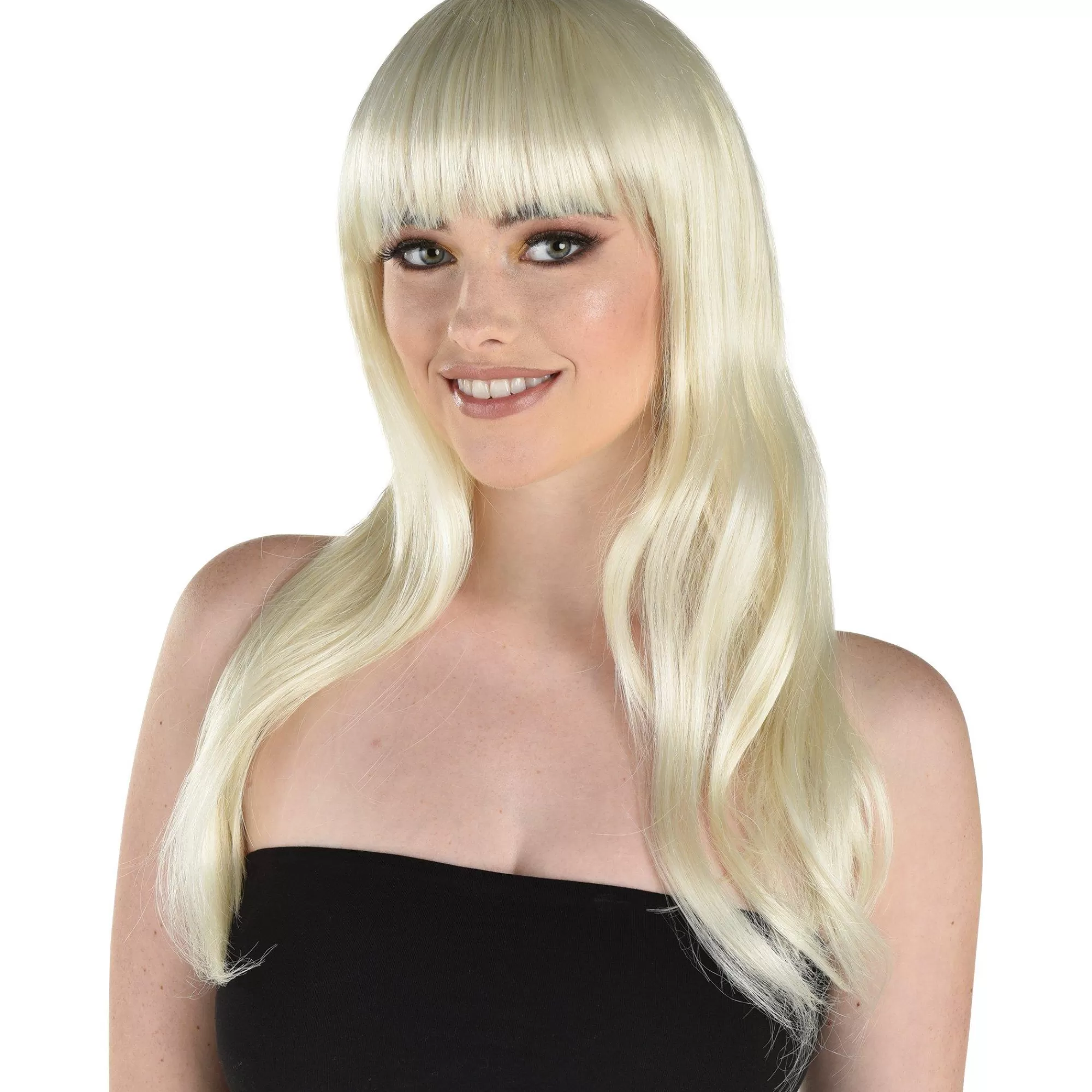 Party City Wigs-Blonde Straight Wig With Bangs