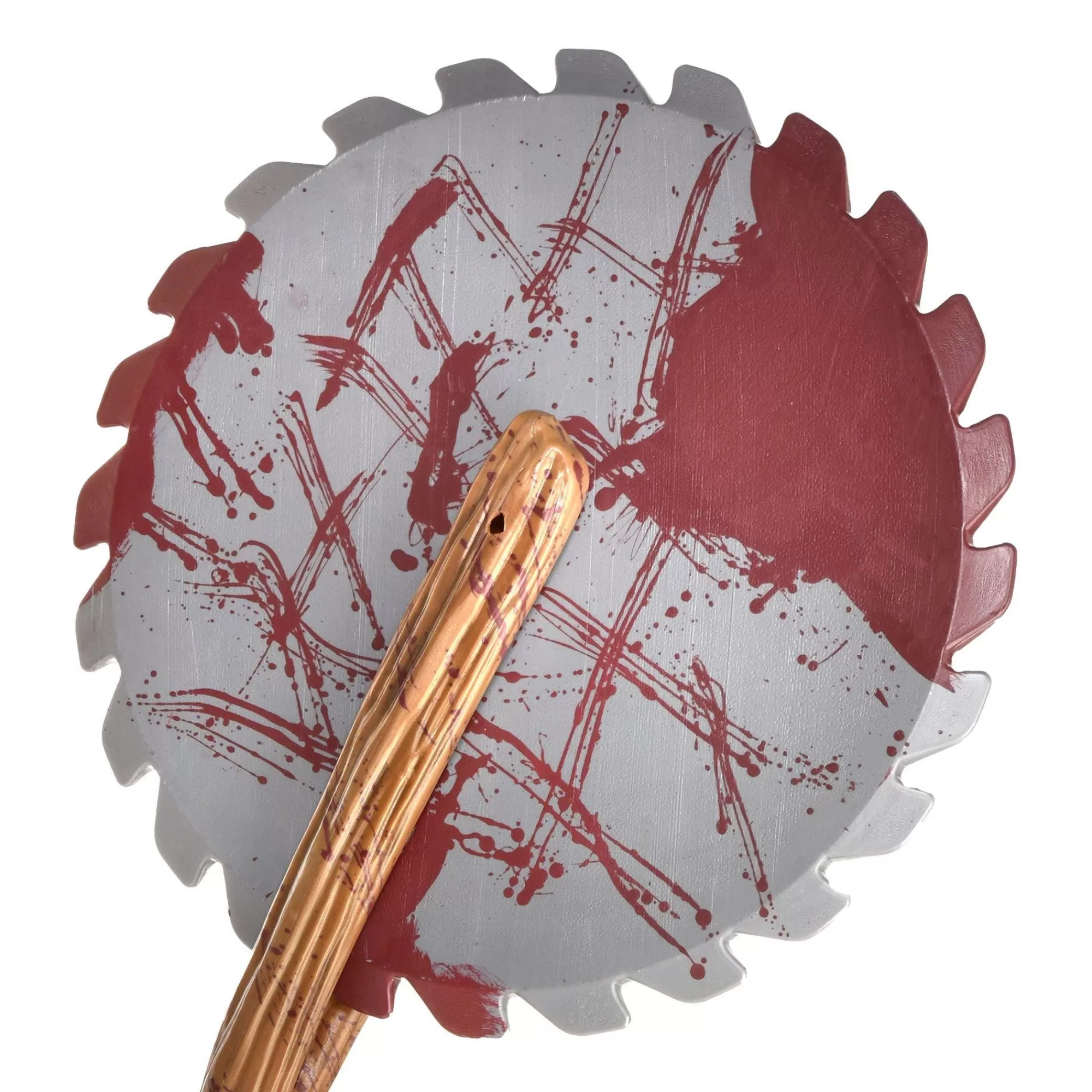 Party City Weapons-Blood-Splattered Circular Saw With Wood-Grain Handle, 60In