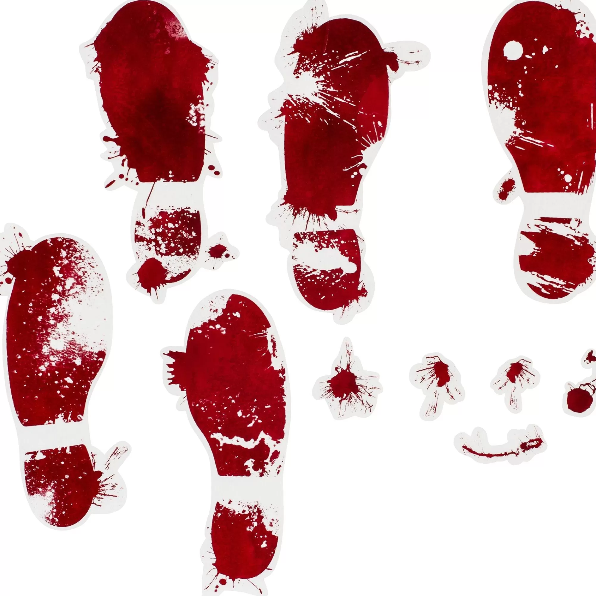 Party City Window & Wall Décor | Bloody Footprint Cling Decals 10Ct