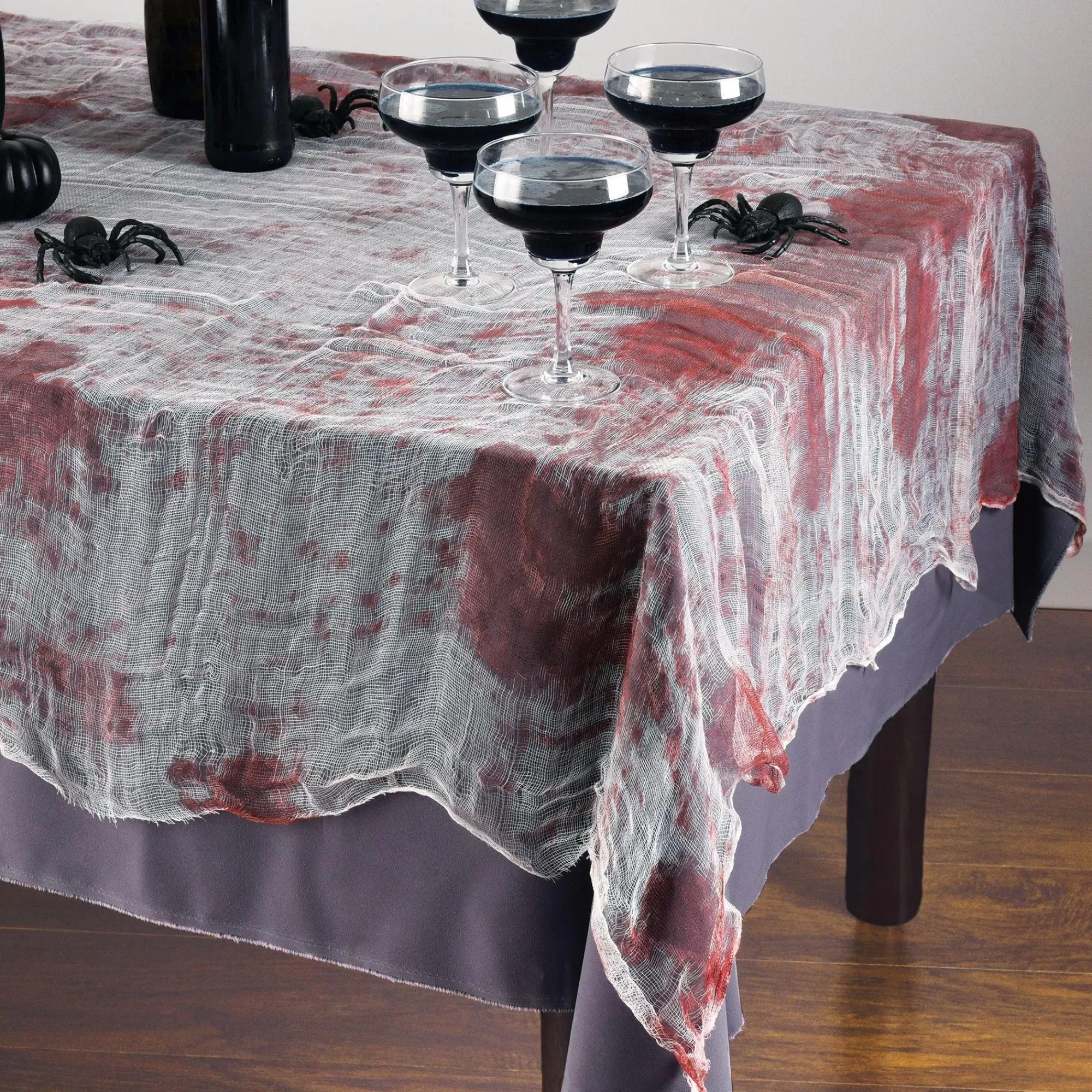 Party City Get Axed | Bloody Gauze Fabric Tablecloth, 60In X 84In