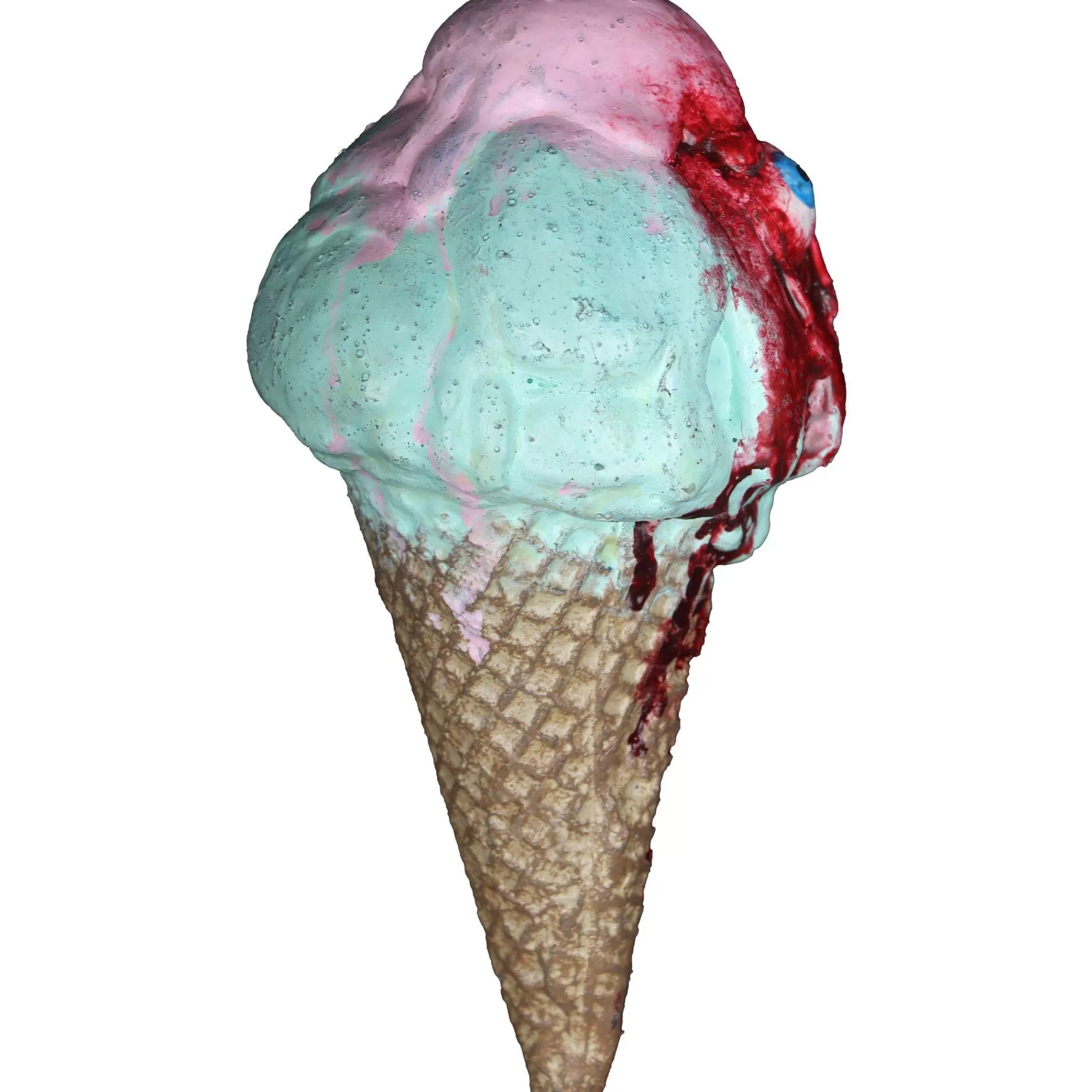 Party City Chop Shop | Bloody Peppermint Ice Cream Cone Latex Prop, 3.5In X 7In