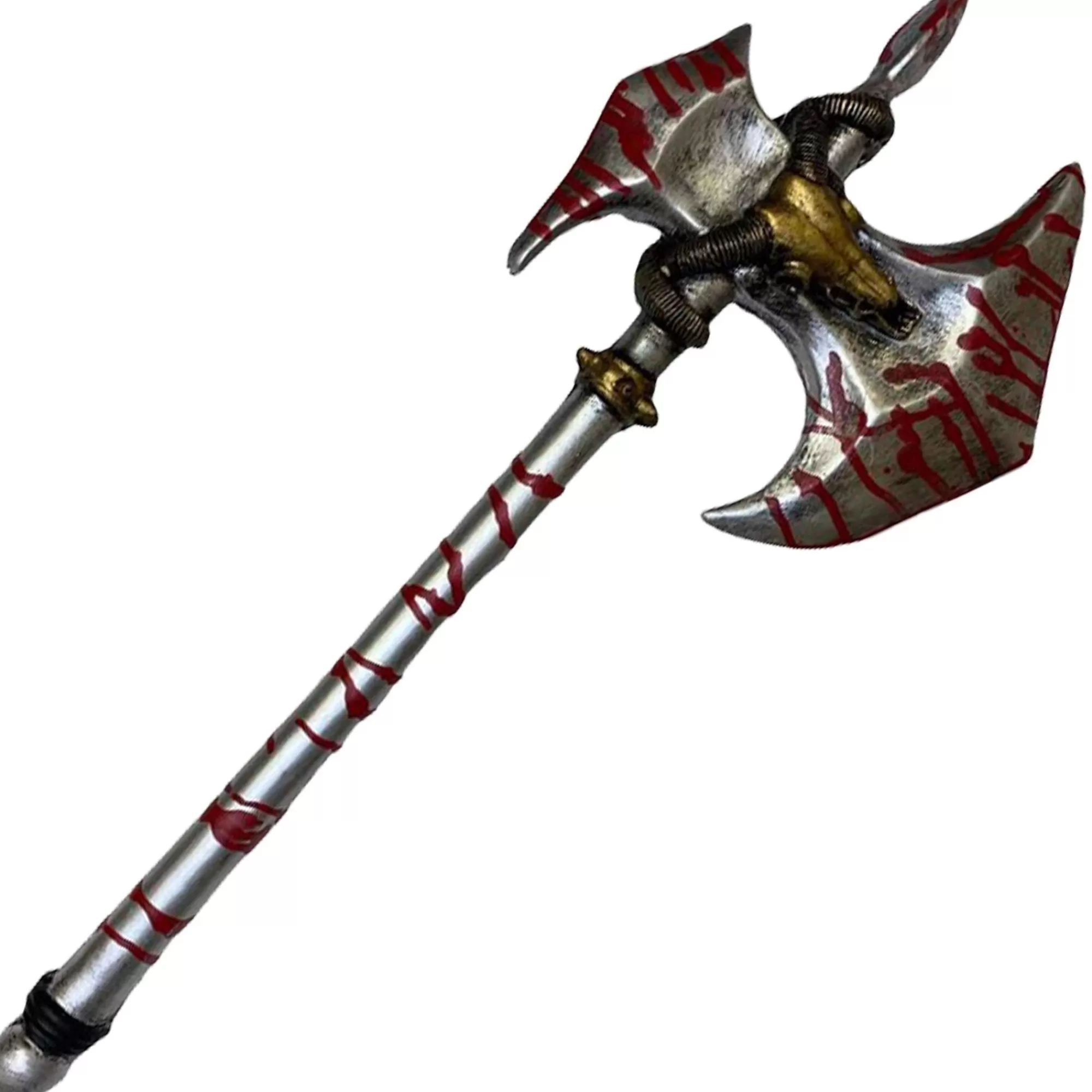 Party City Weapons-Bloody Silver Battle Axe, 31.5In - High-Density Foam Prop