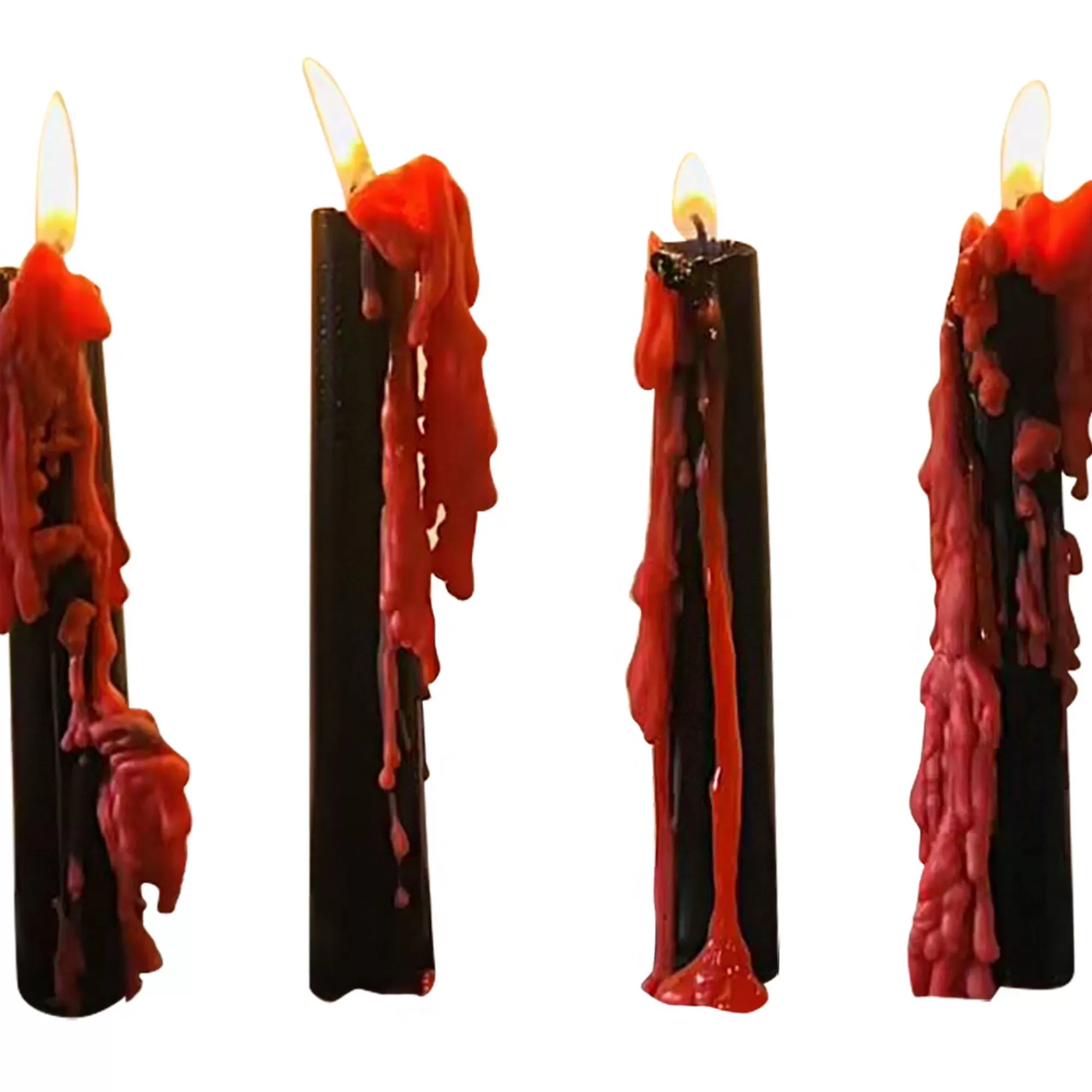 Party City Home Décor | Bloody Wax Taper Candles, 10.6In, 4Ct