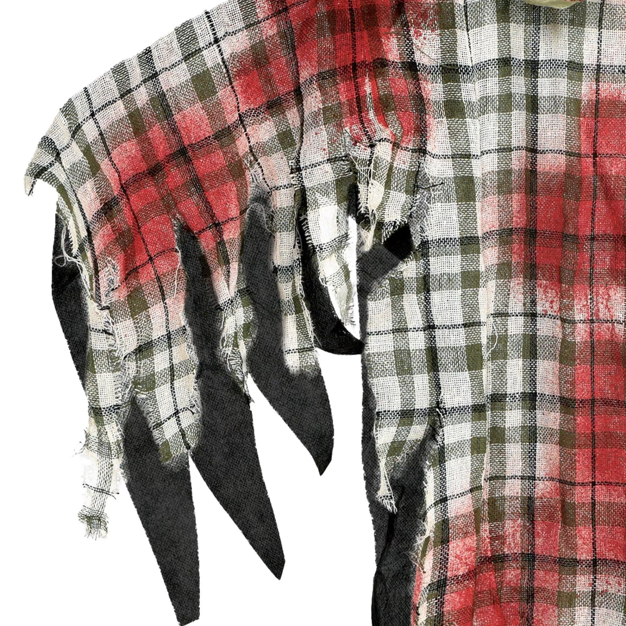 Party City Hanging Decorations | Bloody Zombie In Plaid Fabric & Plastic Hanging Decoration, 48In