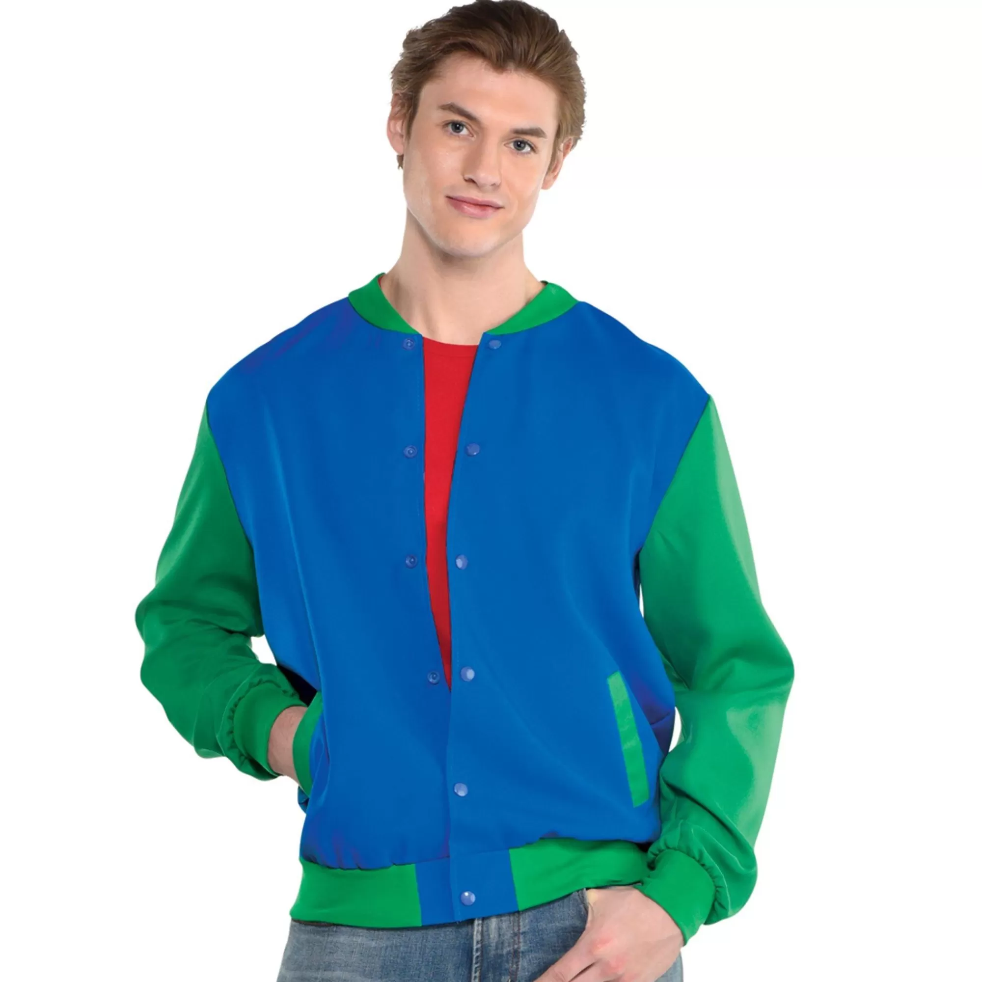 Party City Decades-Blue & Green Varsity Jacket For Adults