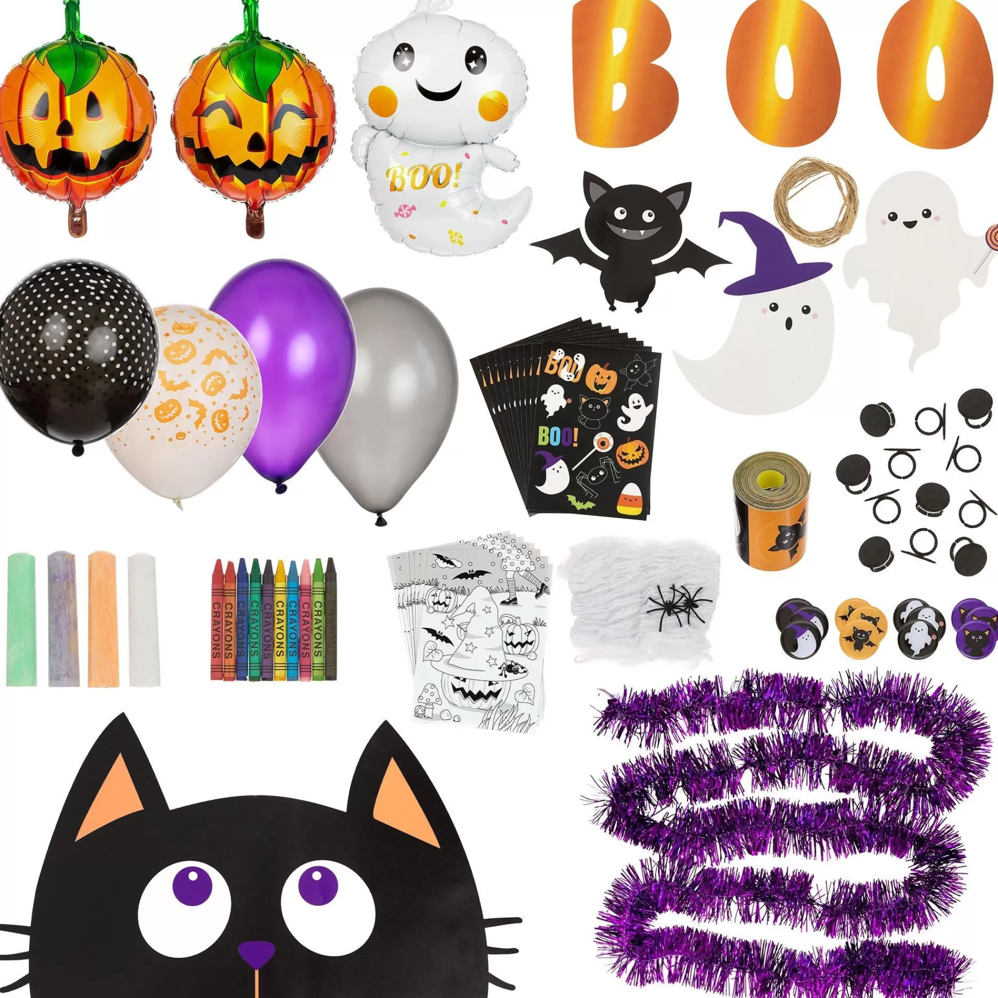 Party City Spooky Friends | Boo Halloween Friends Trunk Or Treat Car Decorating Kit, 200Pc