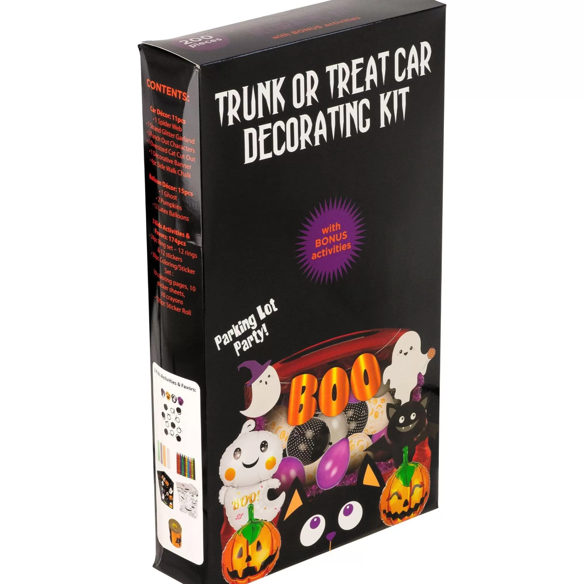 Party City Spooky Friends | Boo Halloween Friends Trunk Or Treat Car Decorating Kit, 200Pc