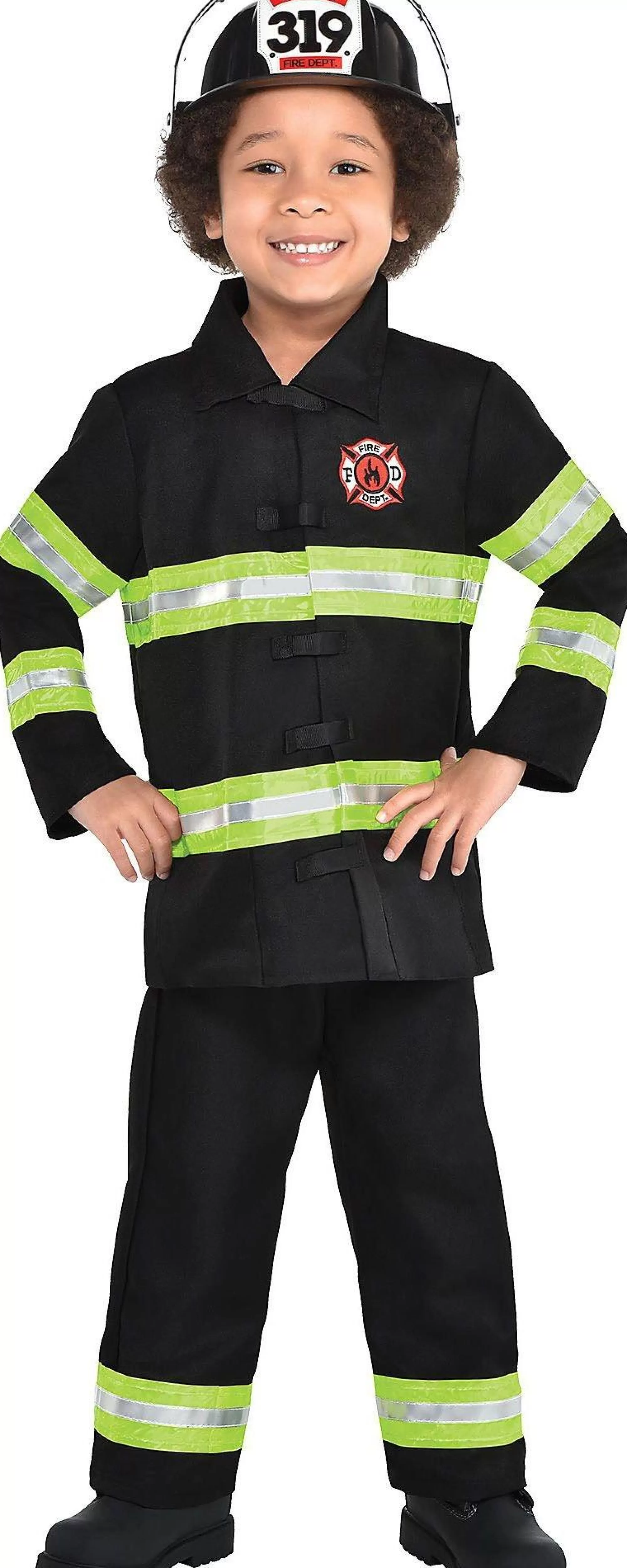 Boy Party City Career | Boys Reflective Firefighter Costume