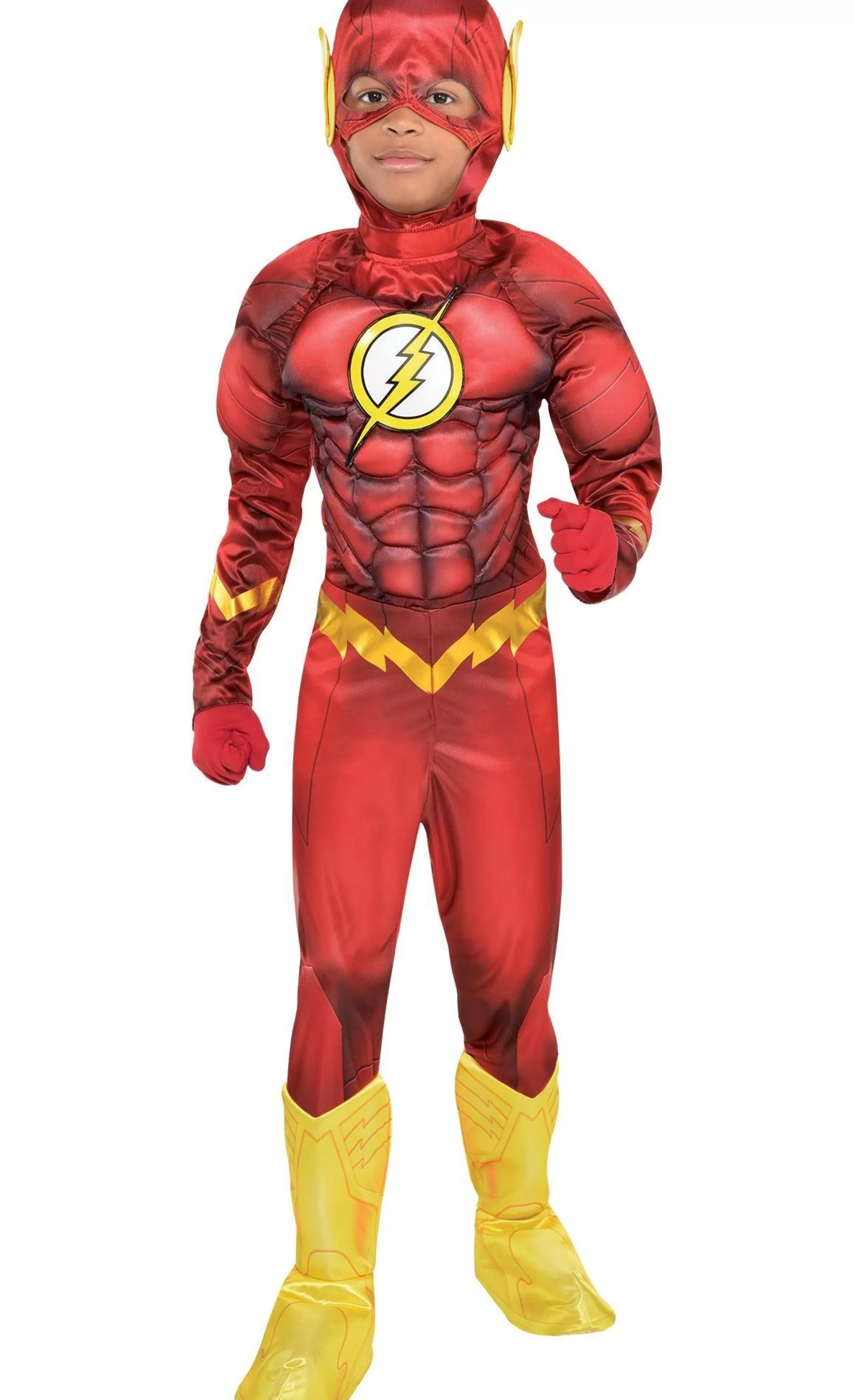 Boy DC Comics Superhero | Boys The Flash Muscle Costume - New 52