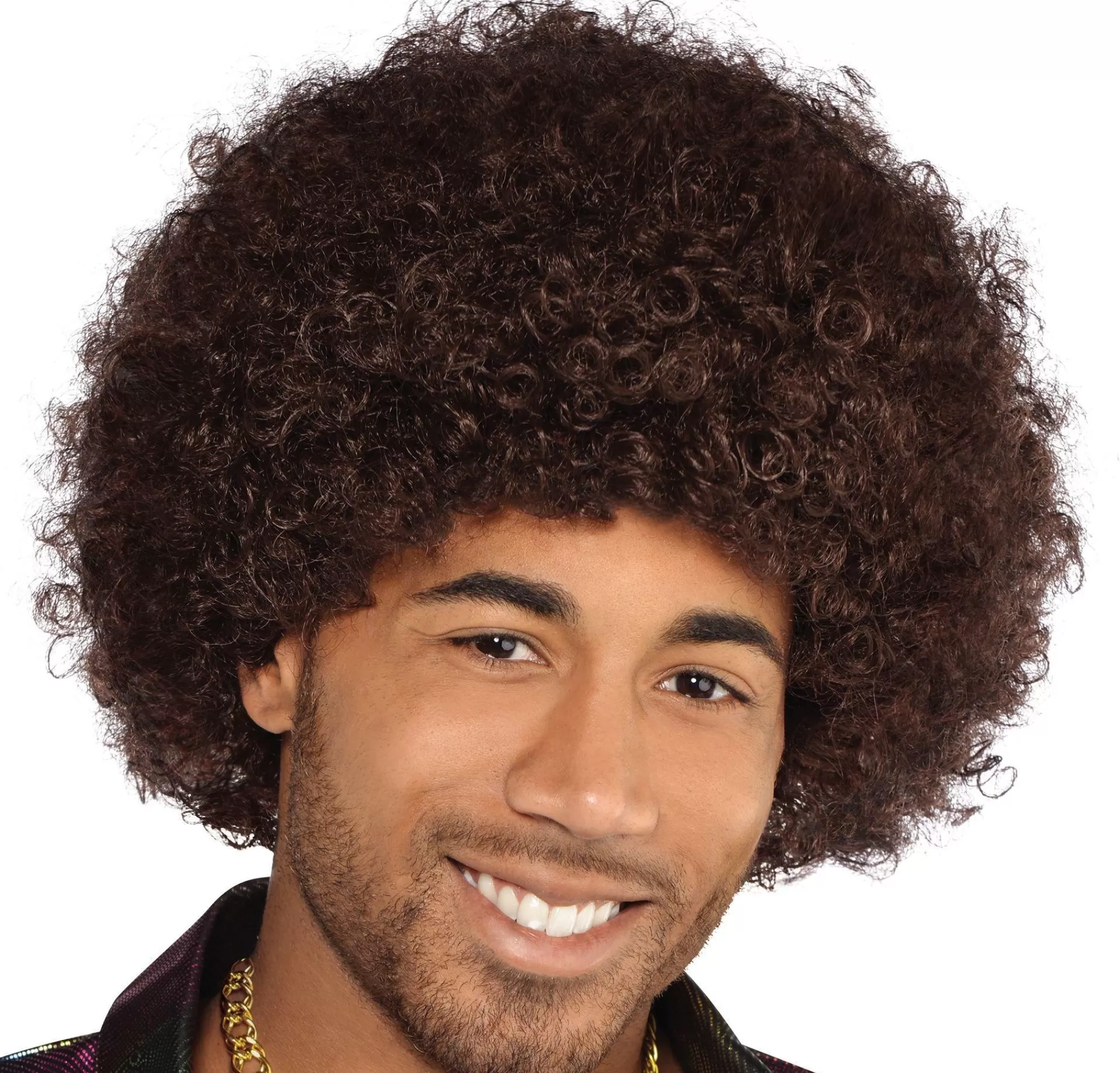 Party City Wigs-Brown Curly Wig