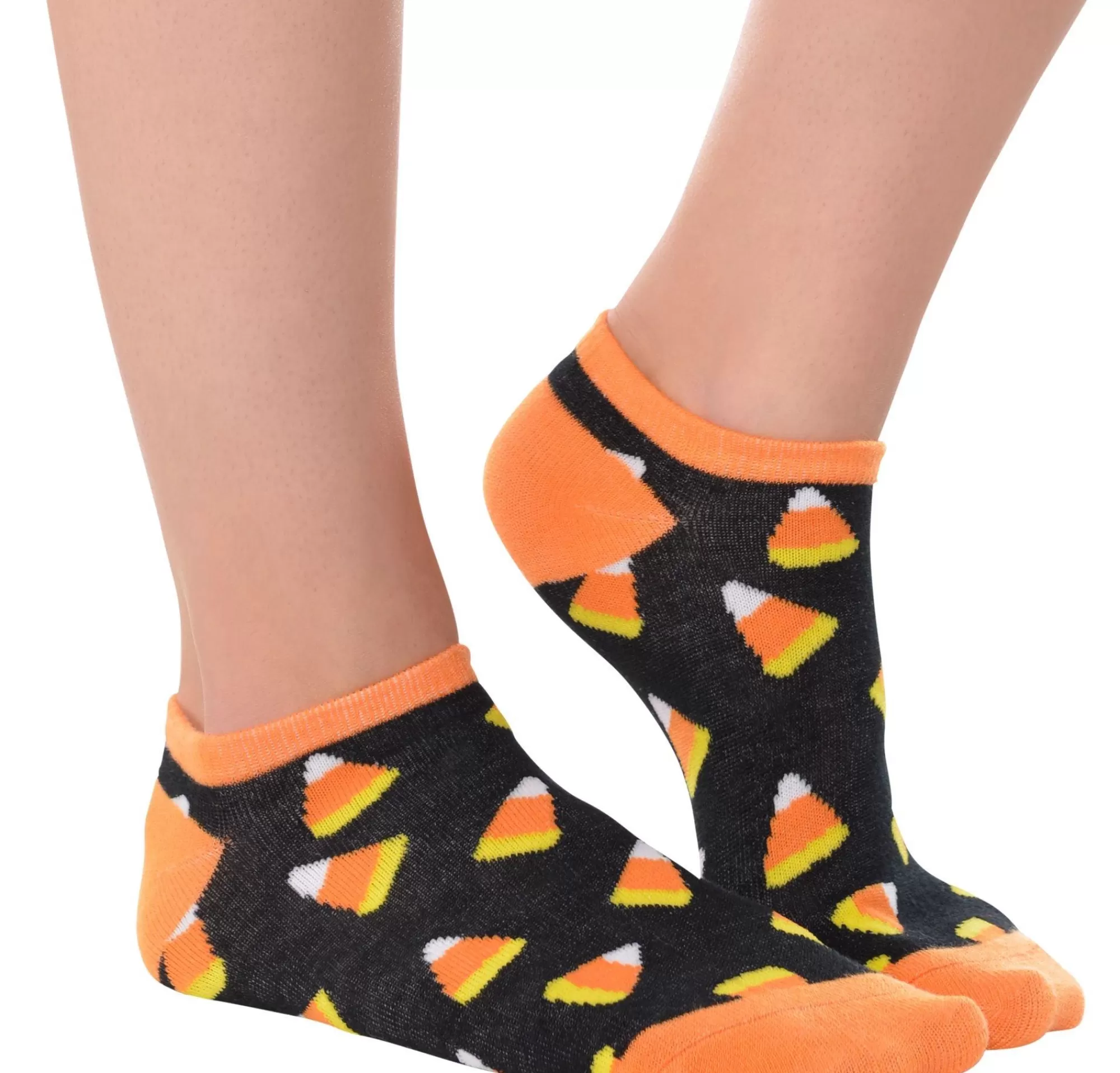 Party City Tights-Candy Corn Ankle Socks