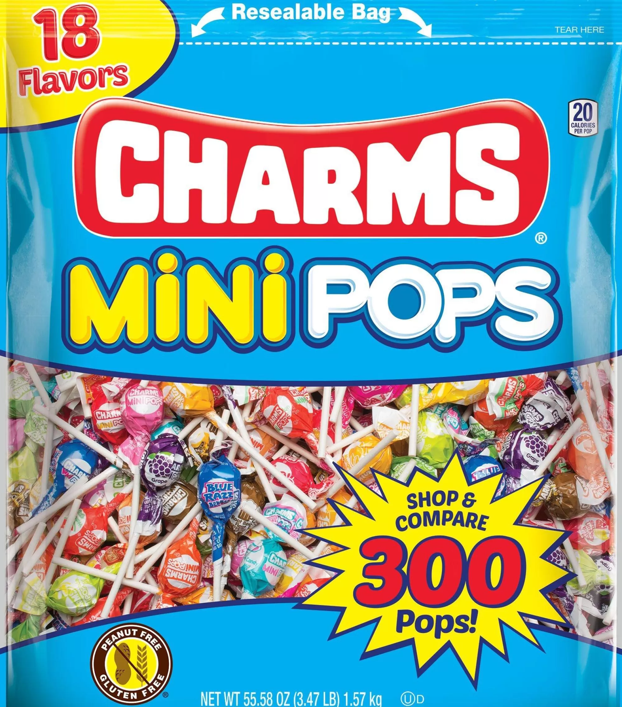 Charms Lollipops- Mini Pops, 300Pc