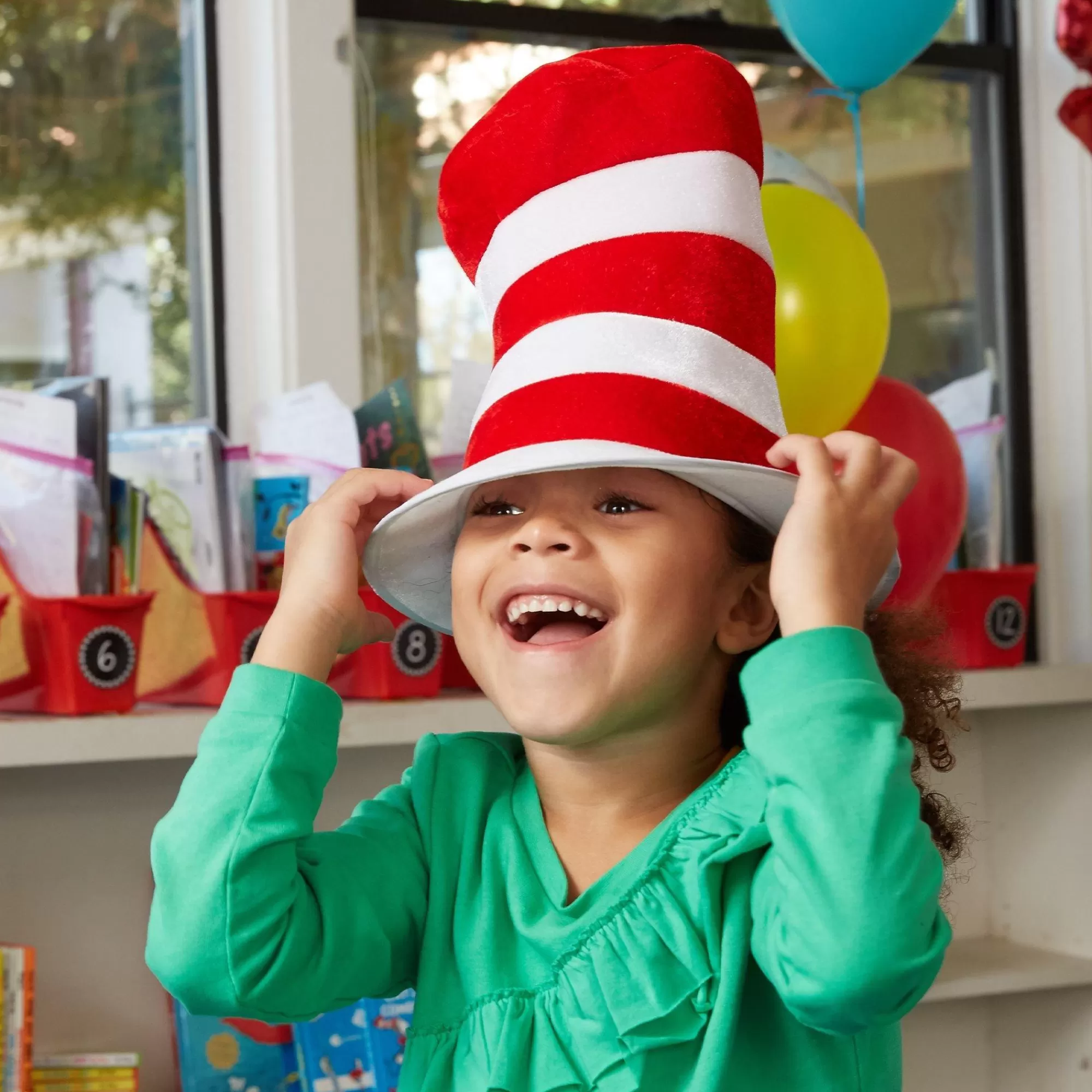 Dr. Seuss Hats-Child Cat In The Hat Top Hat -