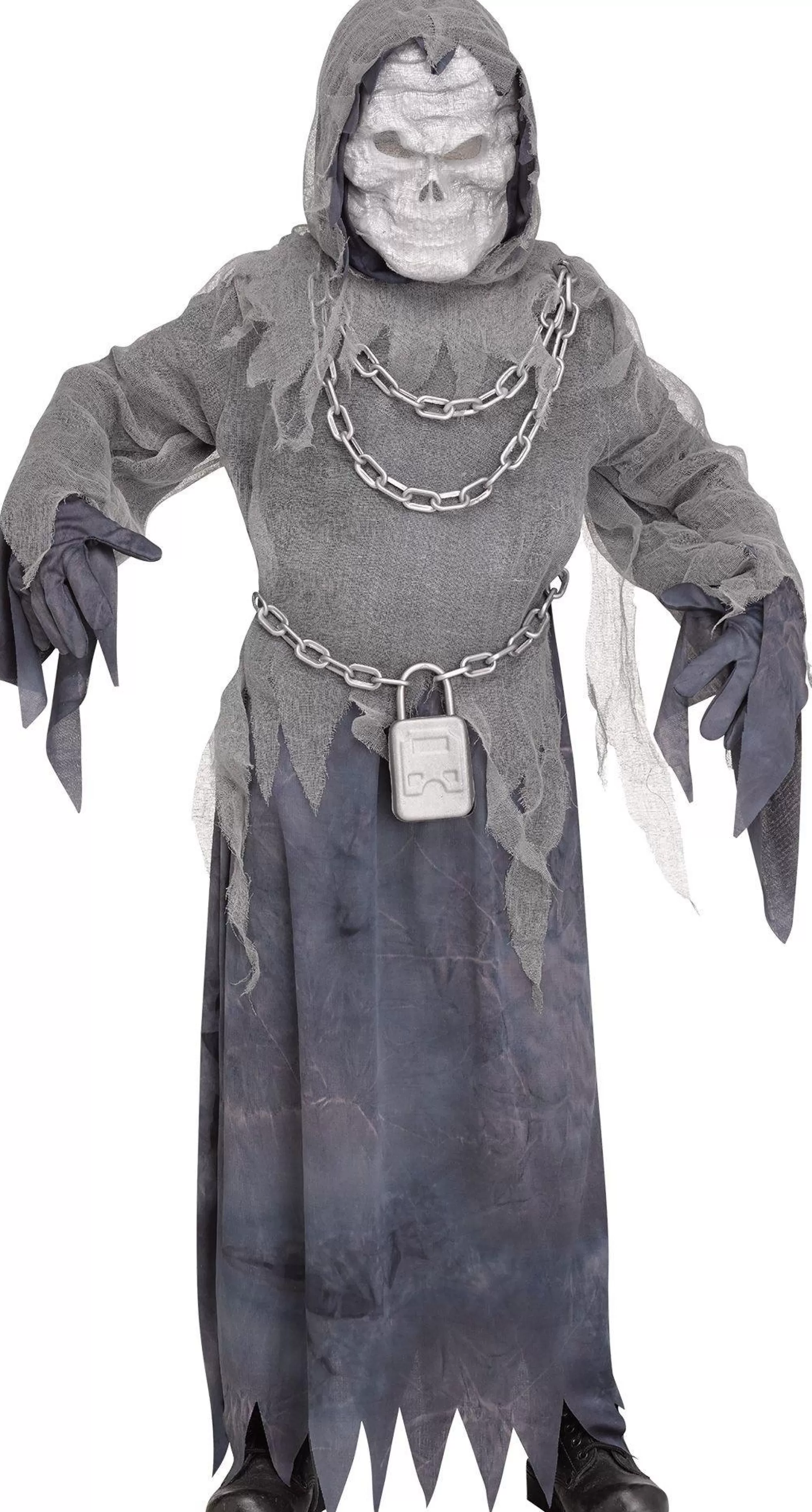 Boy Party City Scary | Child Chained Ghost Costume With Sound Effect