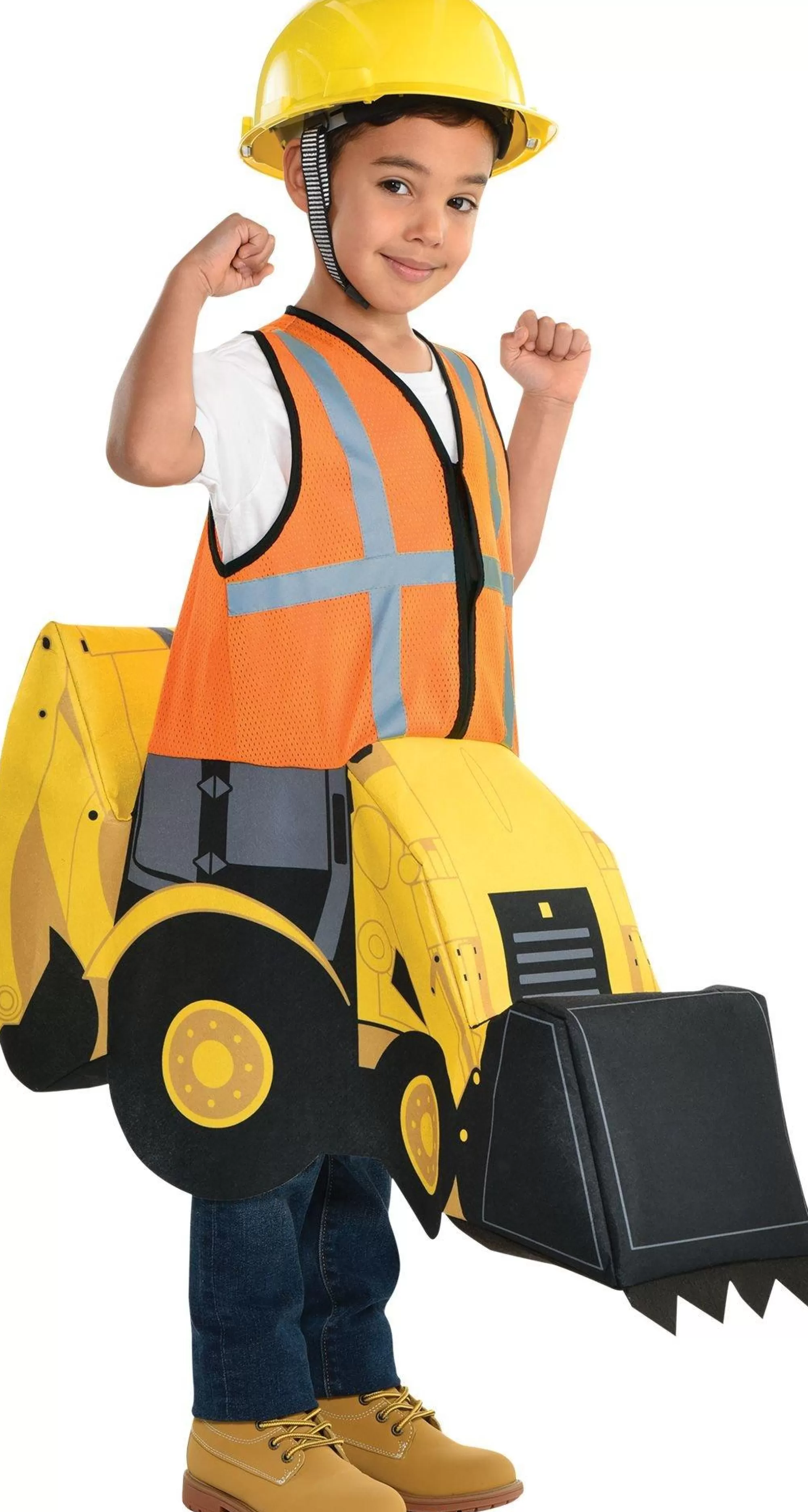 Boy Party City Career | Child Construction Digger Ride-On Costume