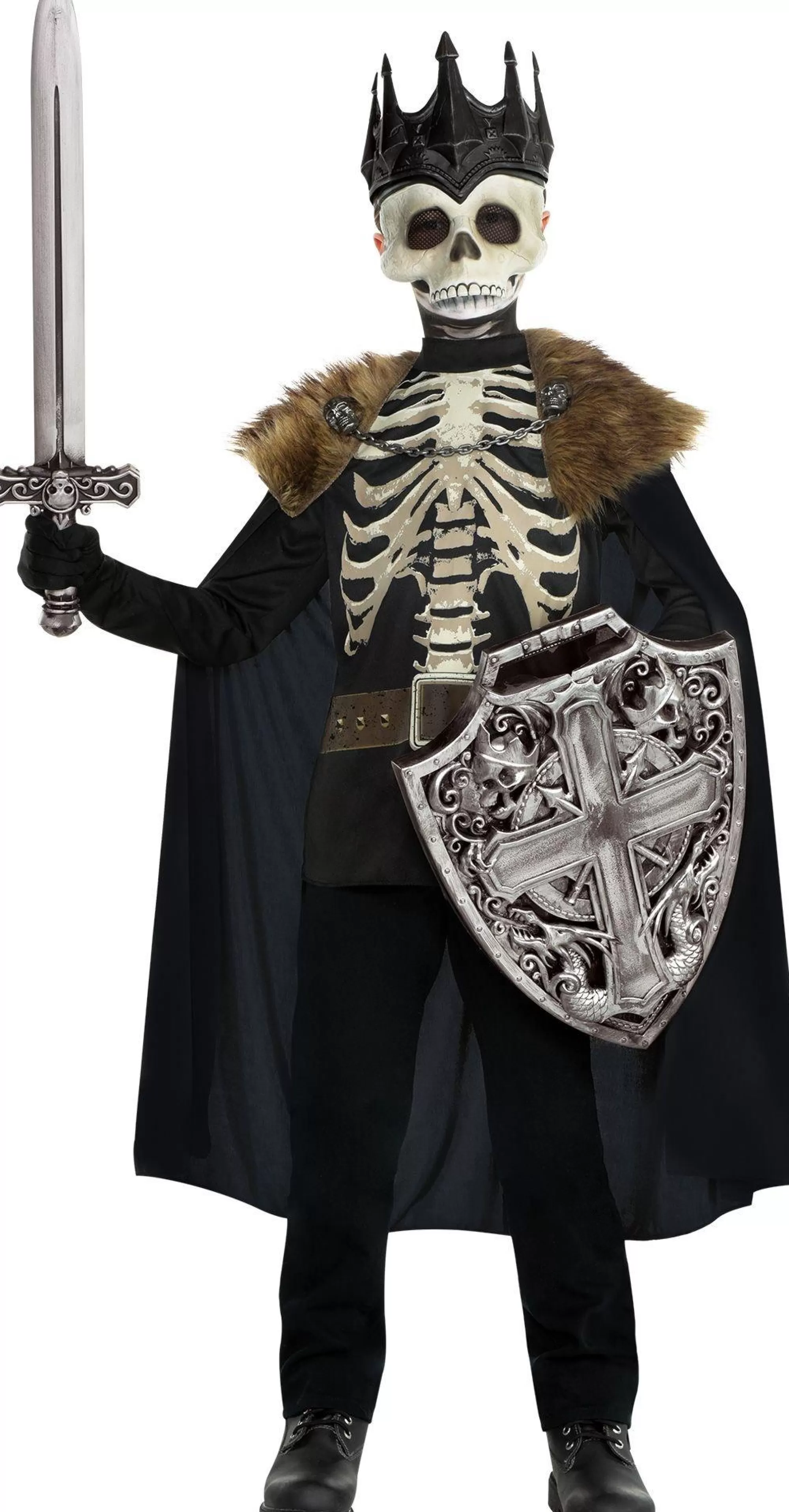 Boy Party City Scary | Child Dark King Skeleton Costume