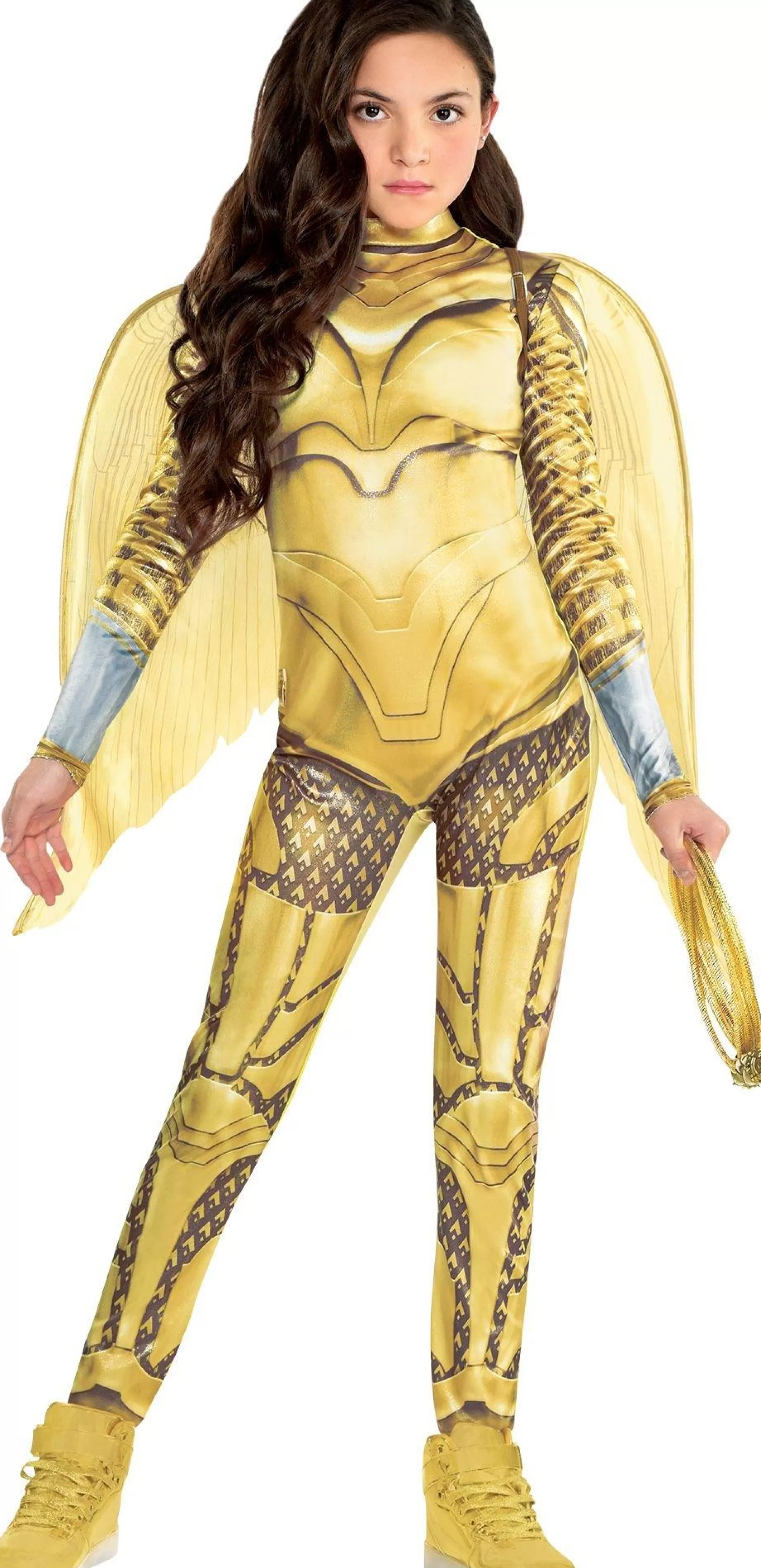 Girl Party City Superhero | Child Gold Armor Wonder Woman Costume - Ww 1984