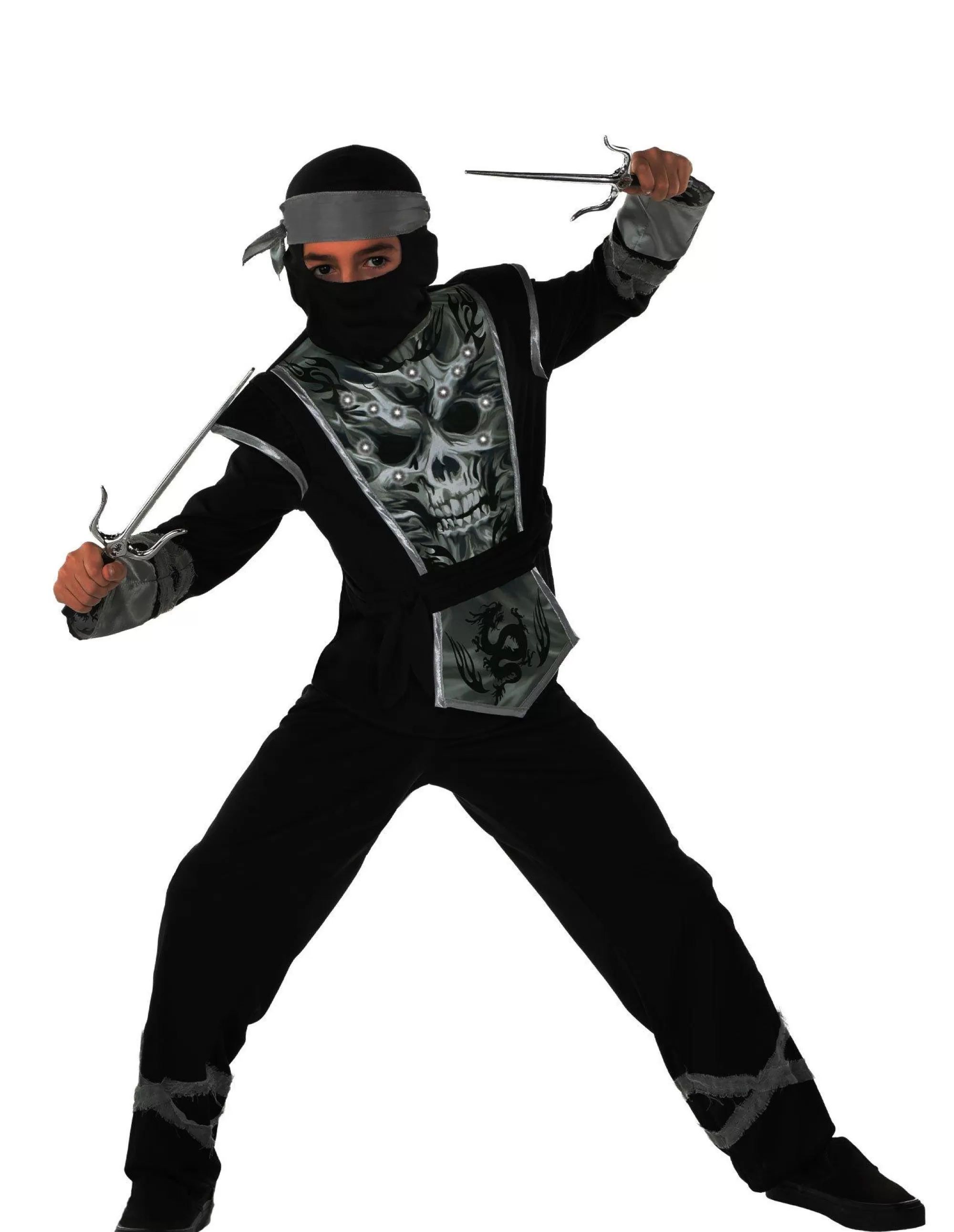 Boy Party City Ninja | Child Light-Up Skeleton Ninja Costume