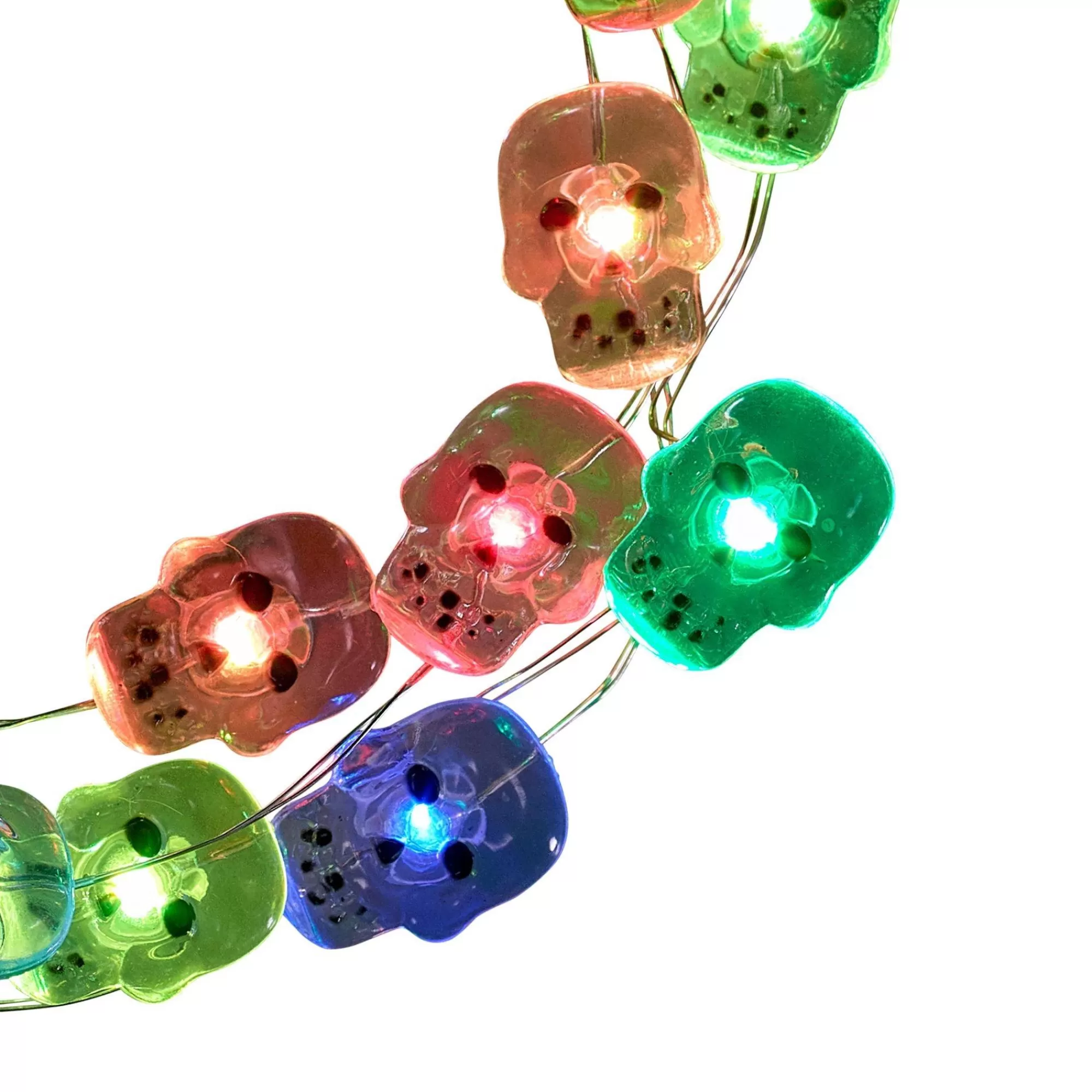 Party City Strobe Lights & Black Lights | Colorful Skull String Lights