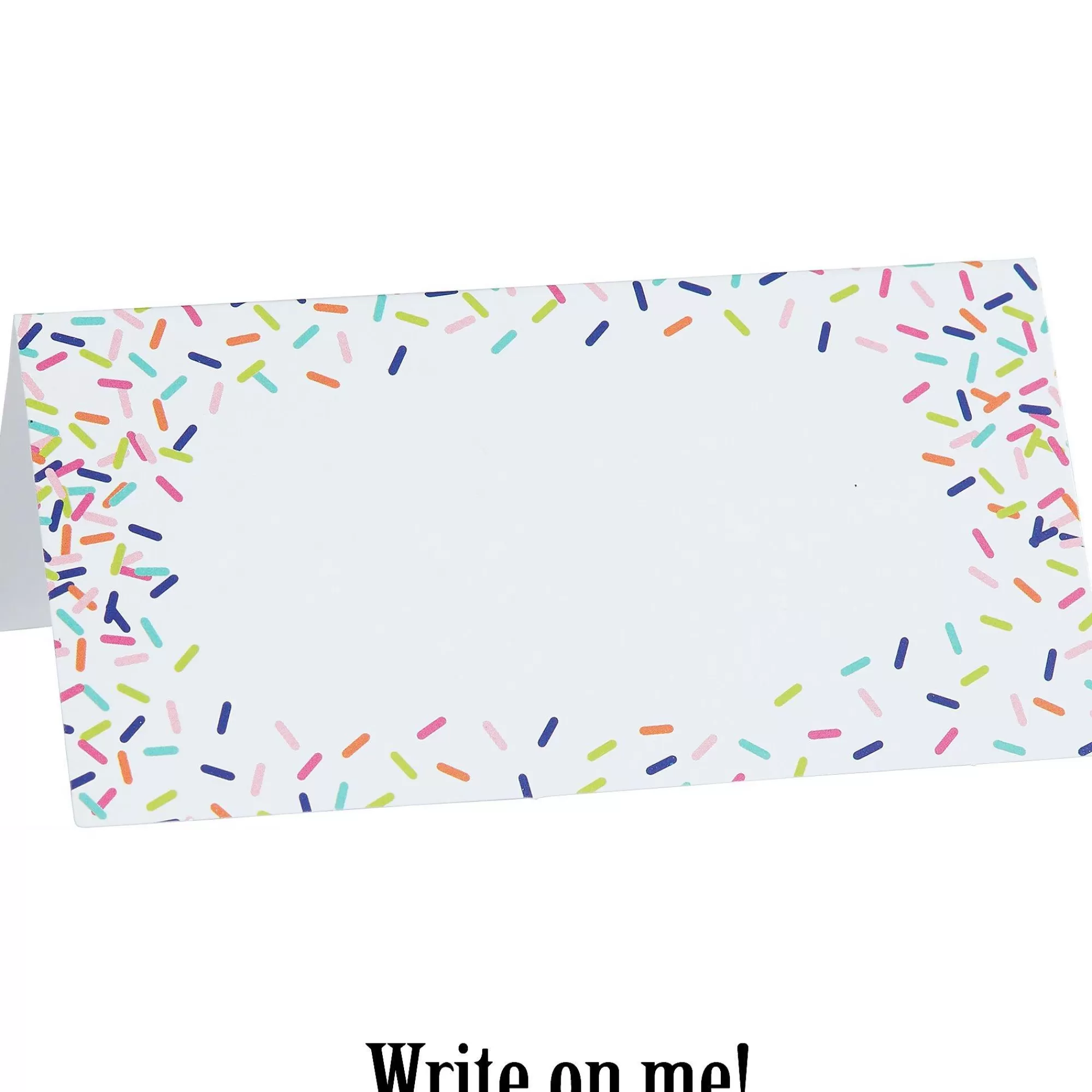 Party City Baking Supplies-Colorful Sprinkles Tent Cards 25Ct