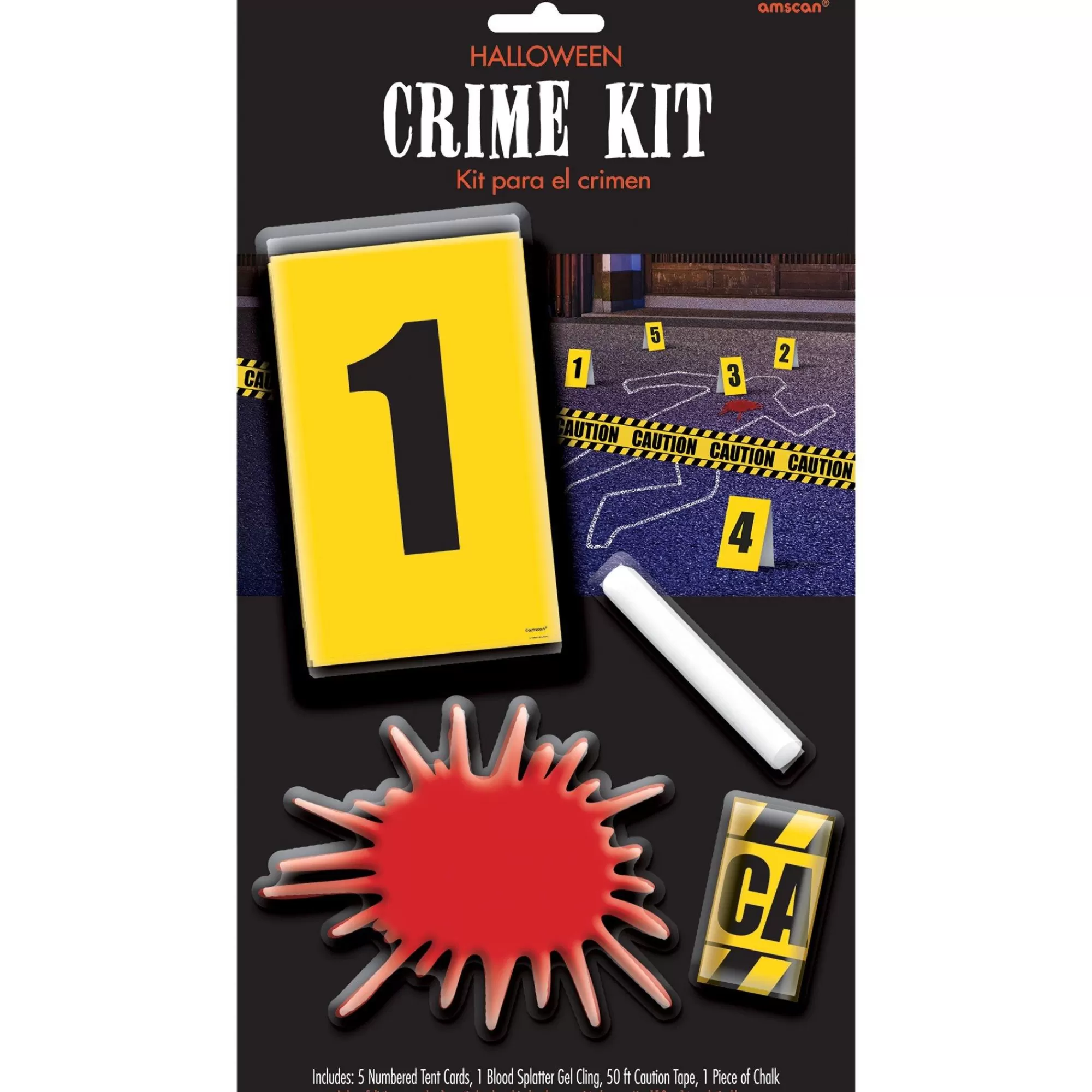 Party City Window & Wall Décor | Crime Scene Decorating Kit 8Pc