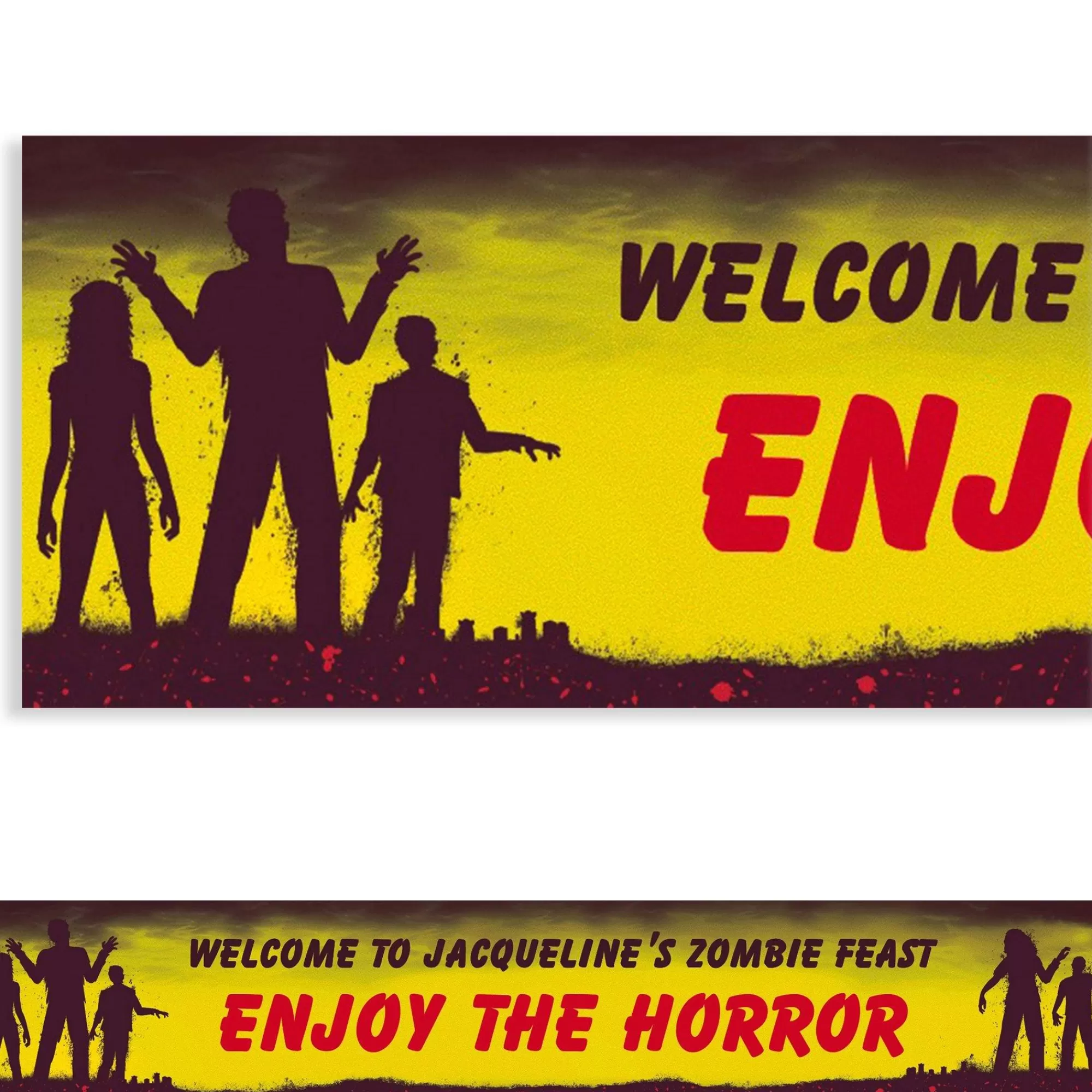 Party City Decorations | Custom Beware Zombies Halloween Banner 6Ft