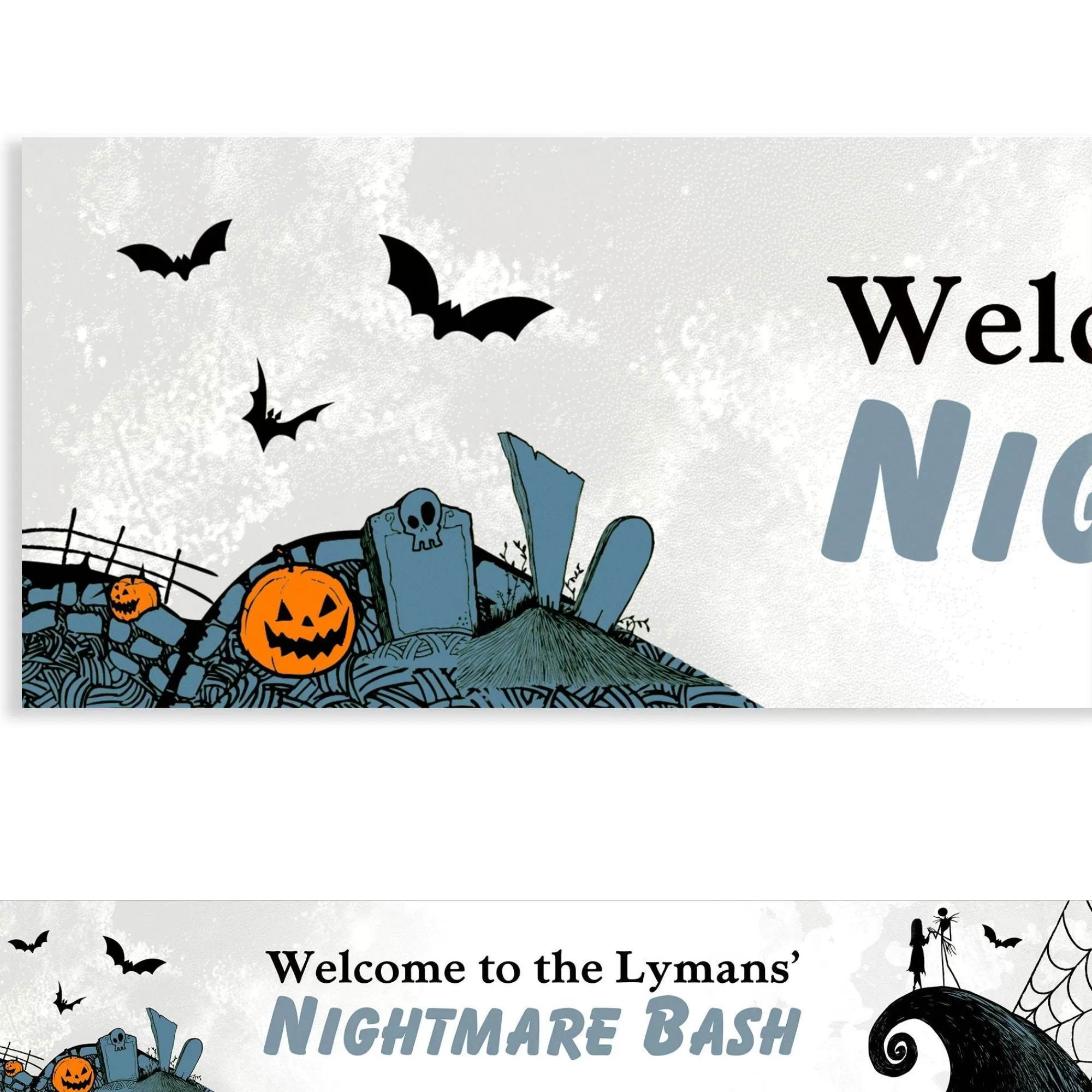 Party City Decorations | Custom Nightmare Before Christmas Banner