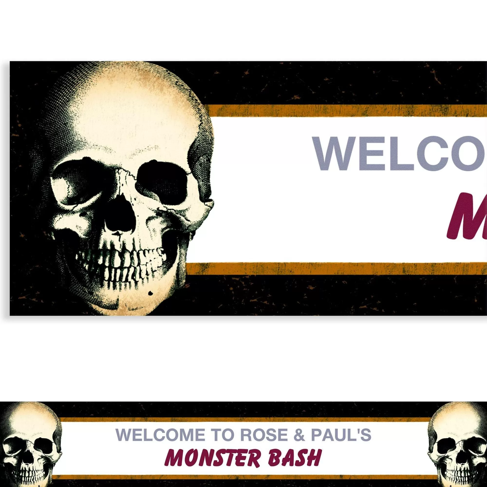 Party City Decorations | Custom Skull Banner