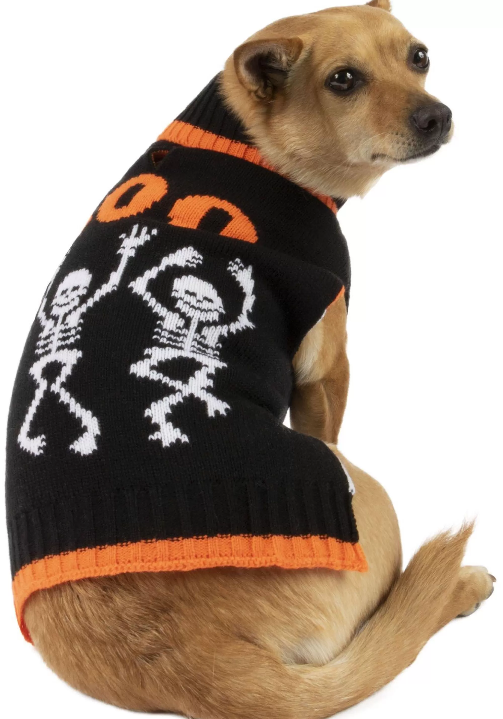 Party City Dog & Pet Costumes-Dancing Skeletons Halloween Sweater For Dogs