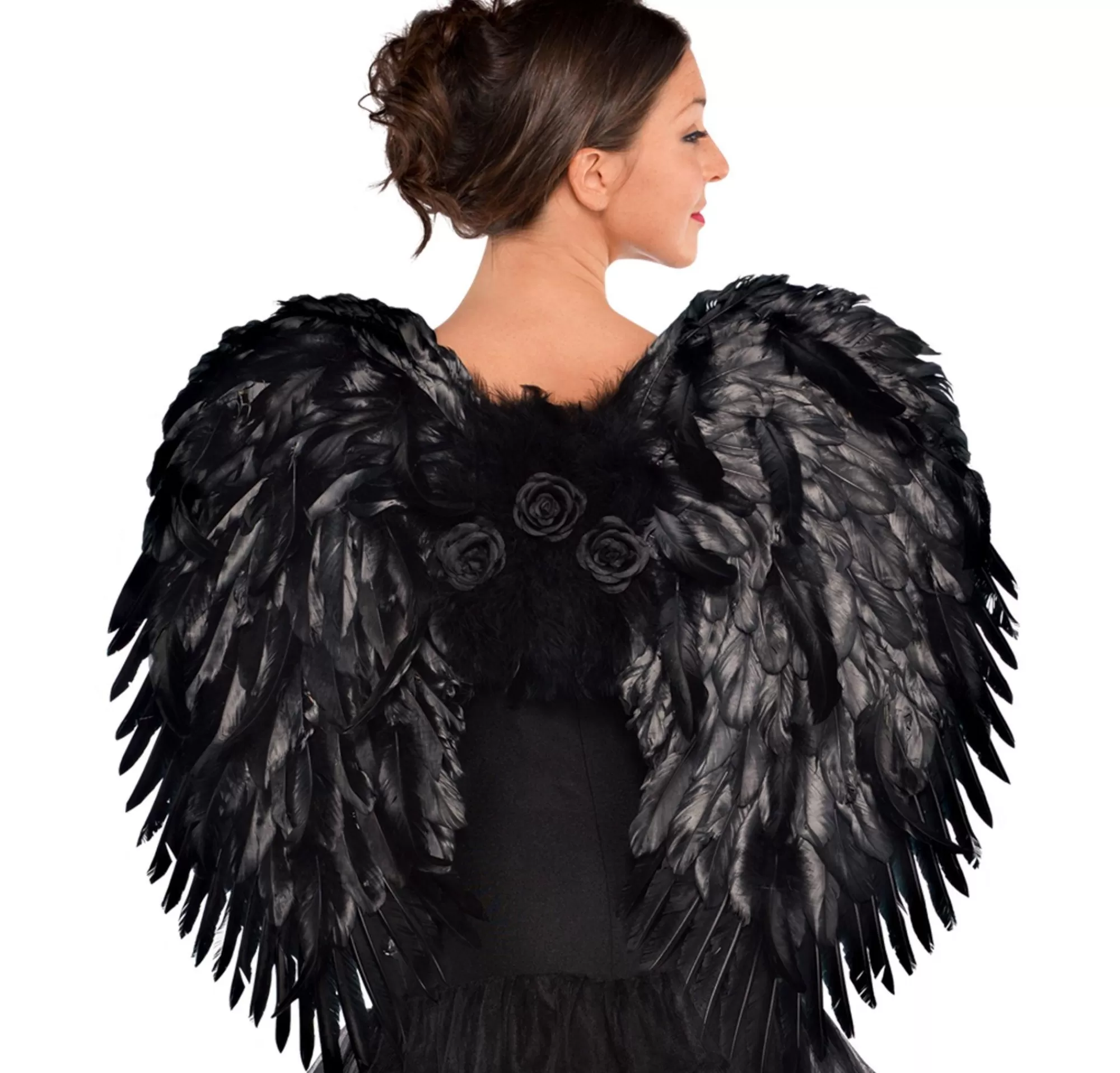 Party City Wings-Deluxe Feather Dark Angel Wings