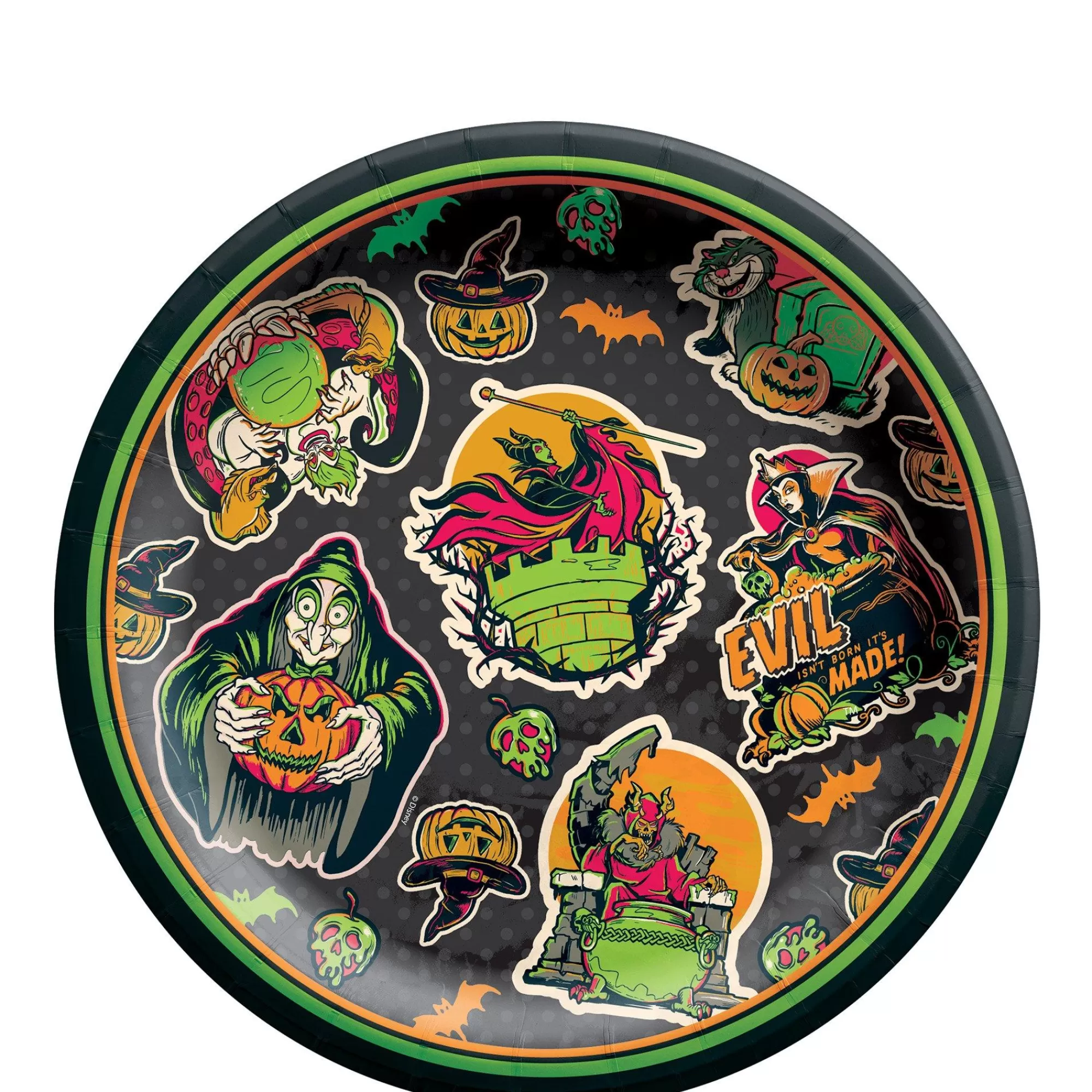 Party City Tableware & Serveware | Disney Villains Halloween Paper Dessert Plates, 6.75In, 18Ct