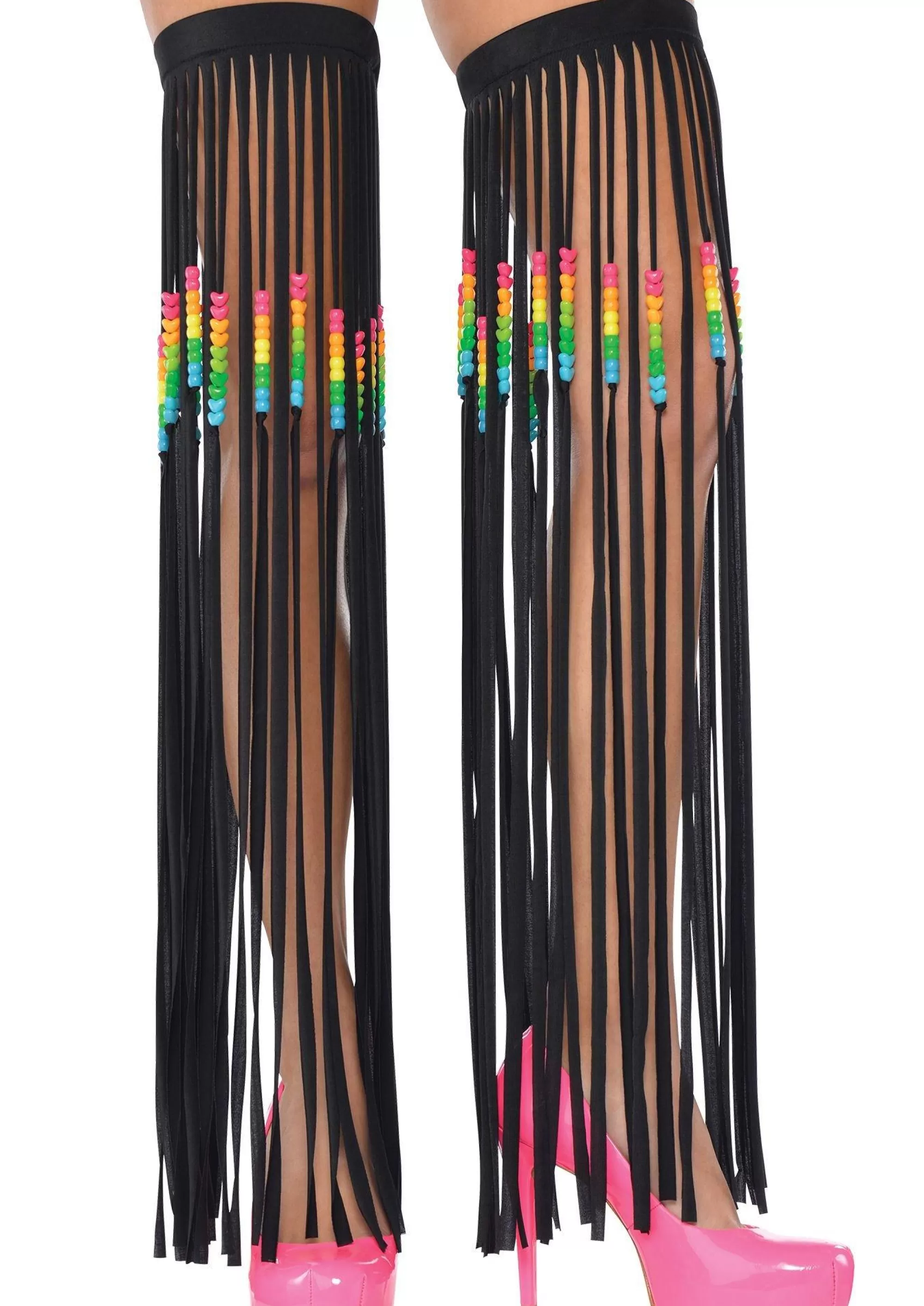 Party City Tights-Electric Party Fringe Leg Warmers