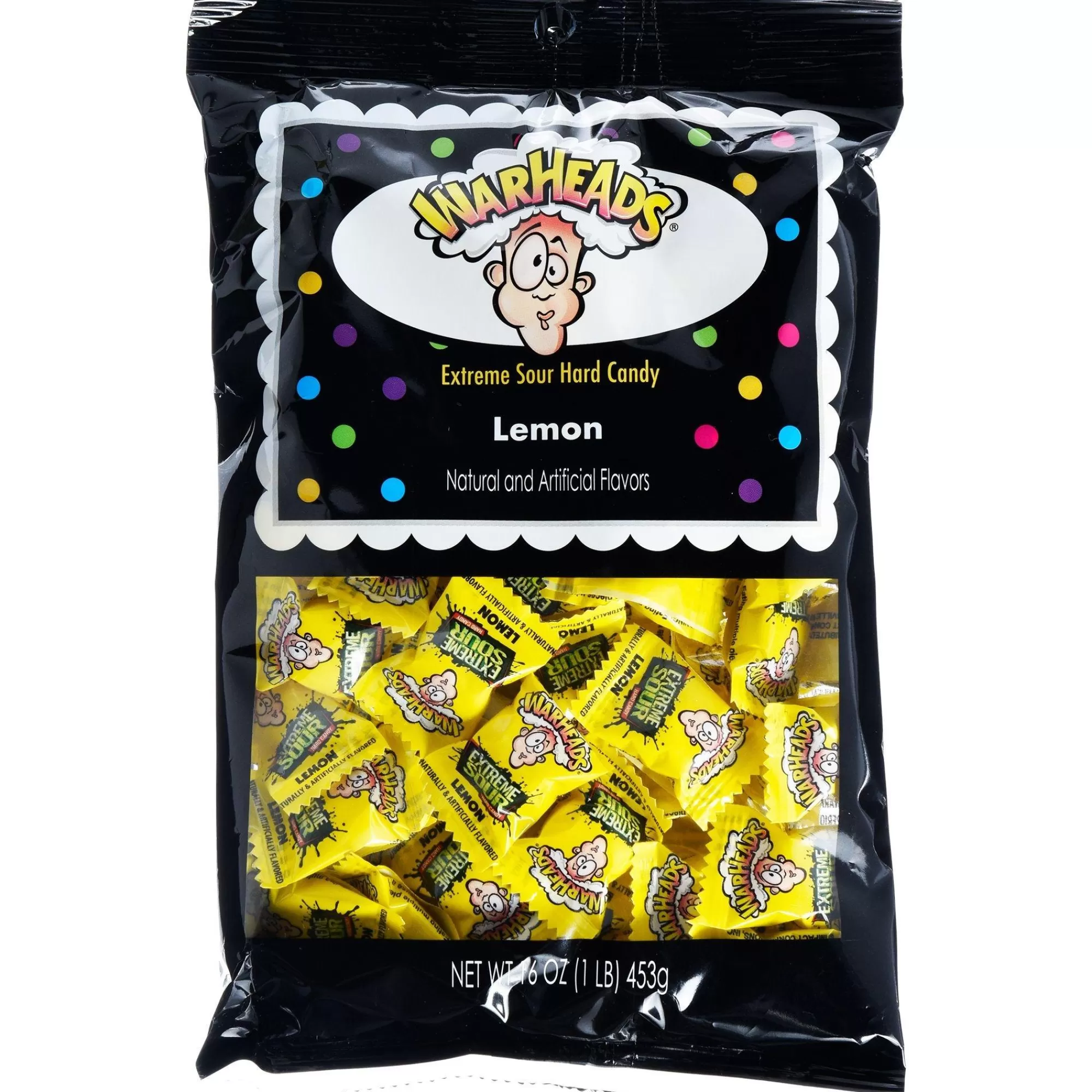 Warheads Candy Buffet By Color-Extreme Sour Candy, 16Oz - Lemon Yellow