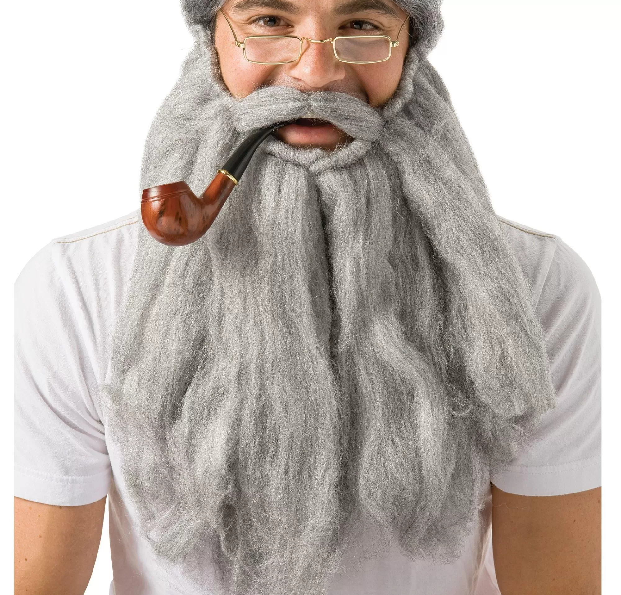 Party City Facial Hair-Father Time Grey Beard