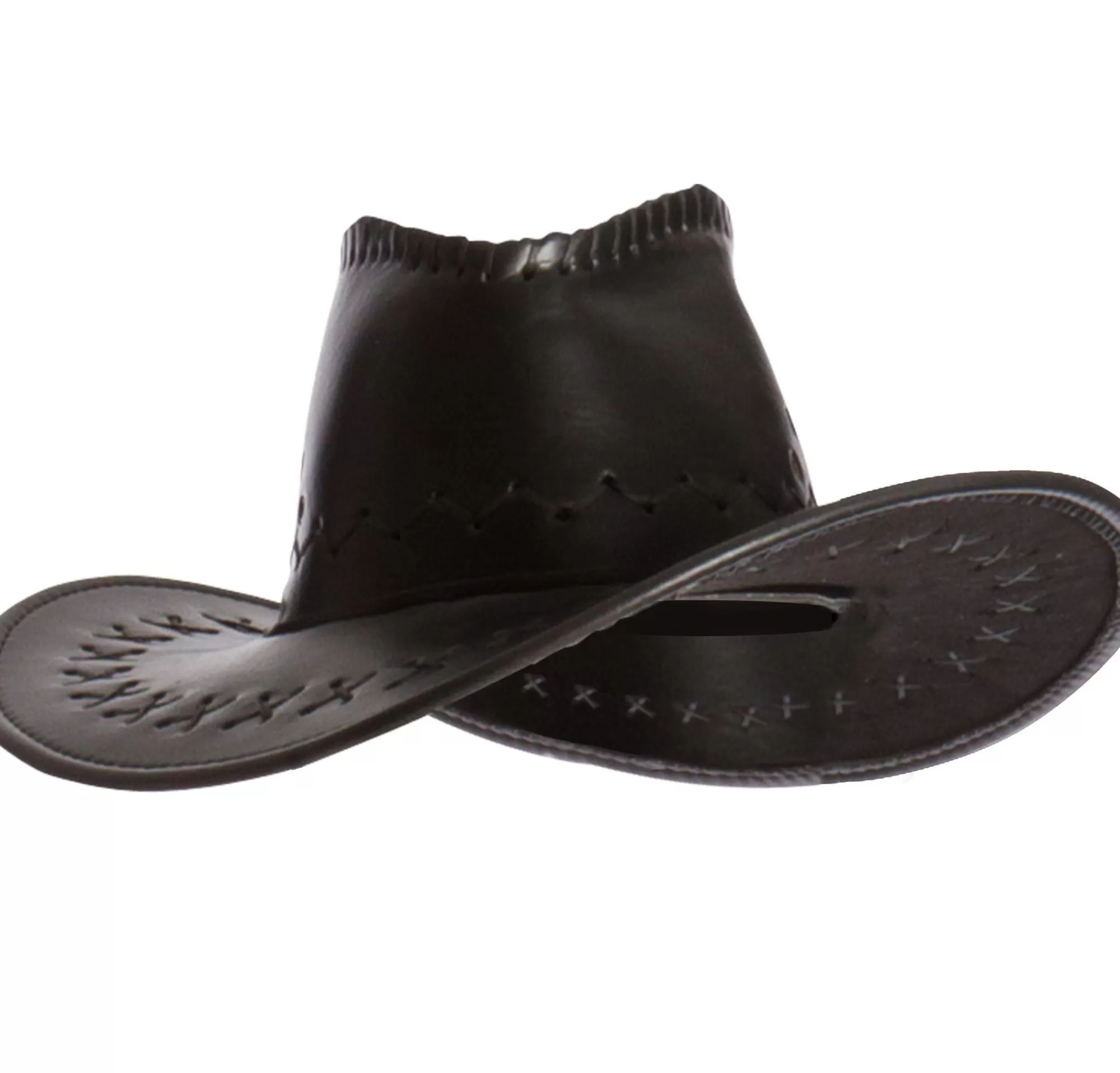 Party City Cowboy-Faux Leather Cowboy Hat