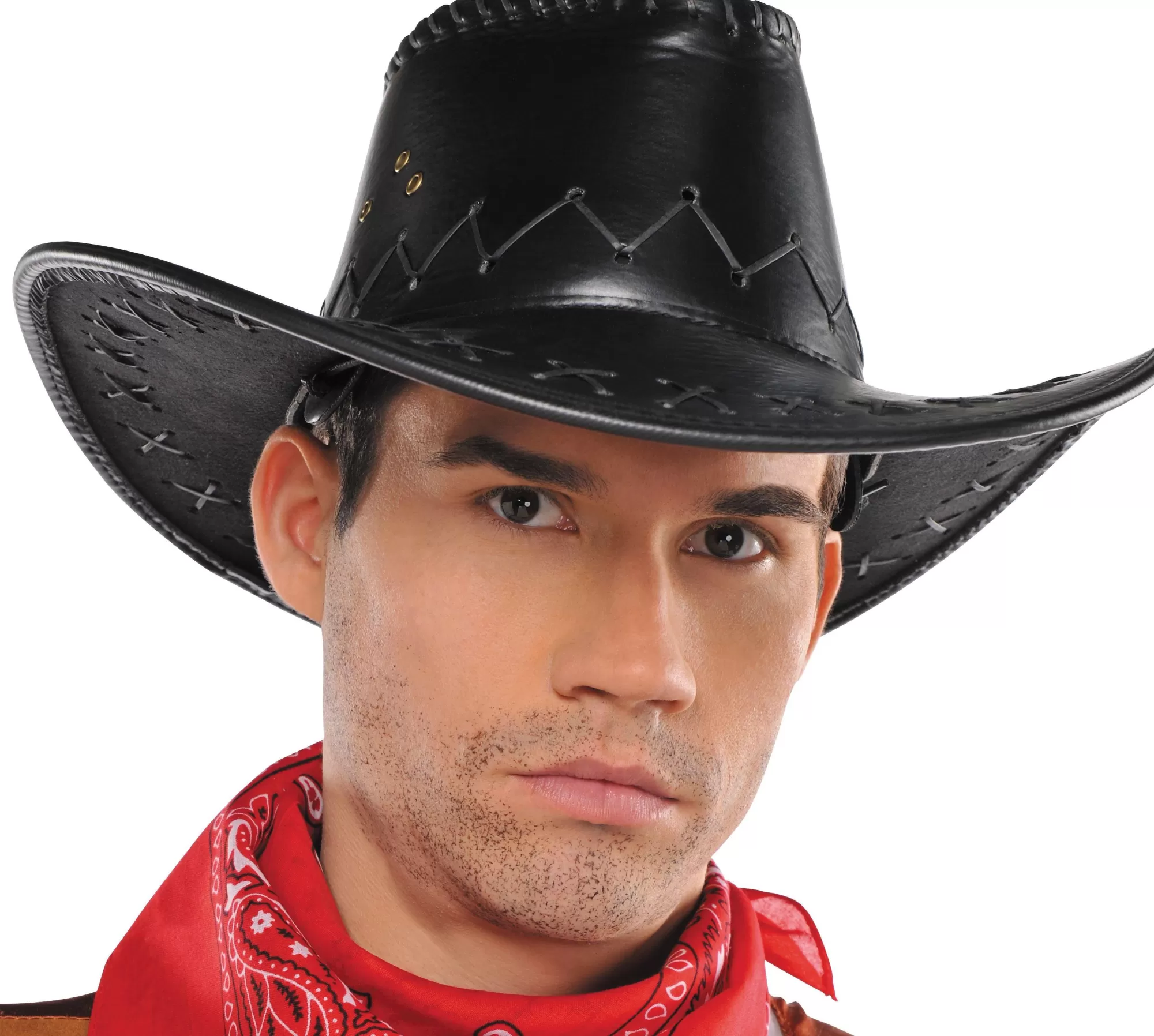 Party City Cowboy-Faux Leather Cowboy Hat