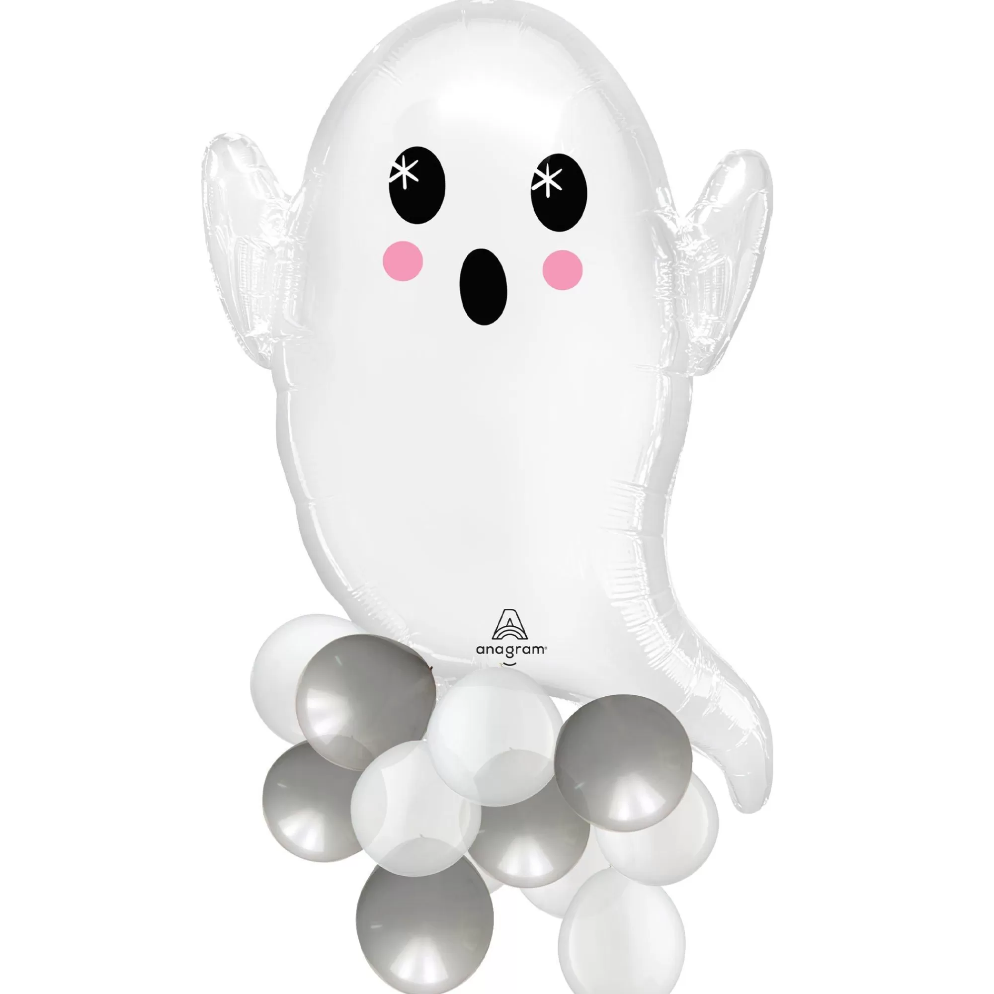 Party City Balloons | Floating Ghost Halloween Cluster Balloon, 24In X 40In