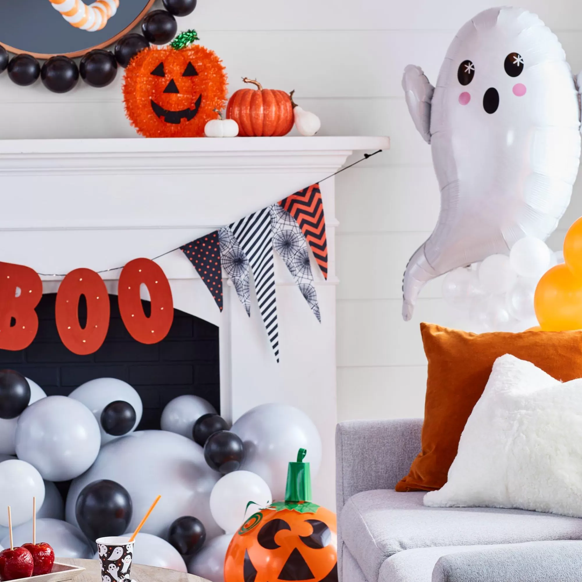 Party City Balloons | Floating Ghost Halloween Cluster Balloon, 24In X 40In