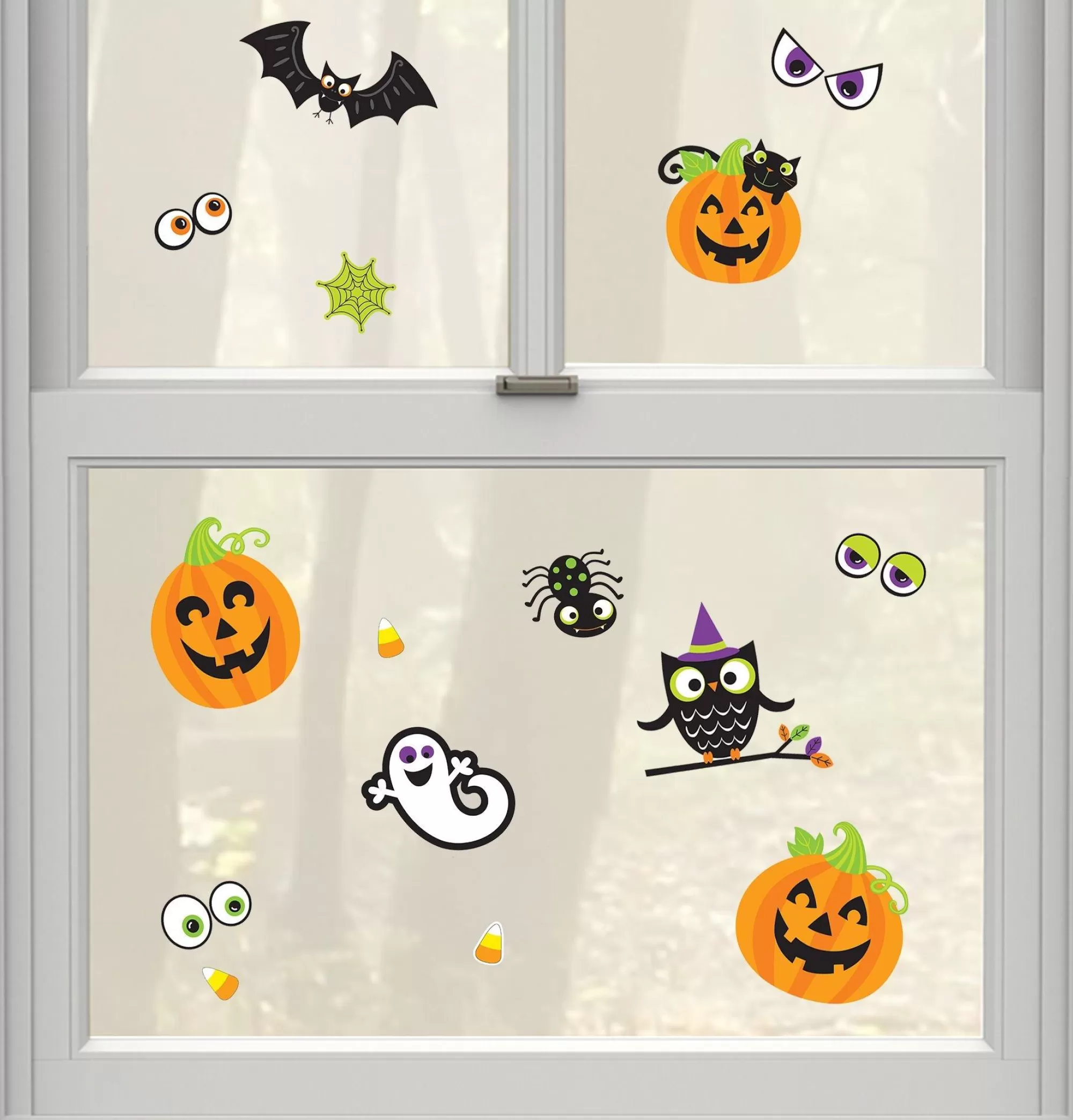 Party City Spooky Friends | Friendly Halloween Cling Decals 15Ct