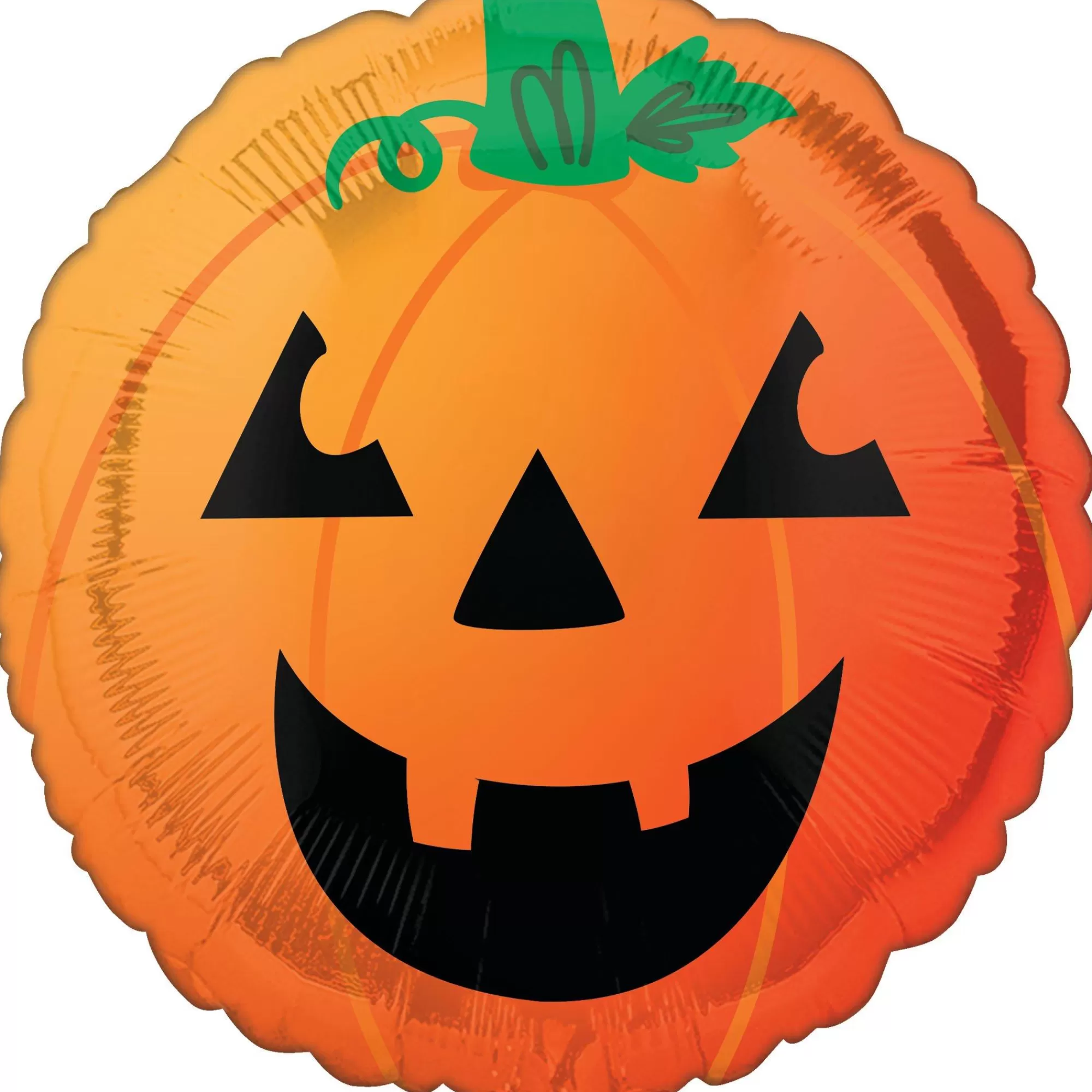 Party City Balloons | Friendly Halloween Jack-O'-Lantern Round Foil Balloon, 17In