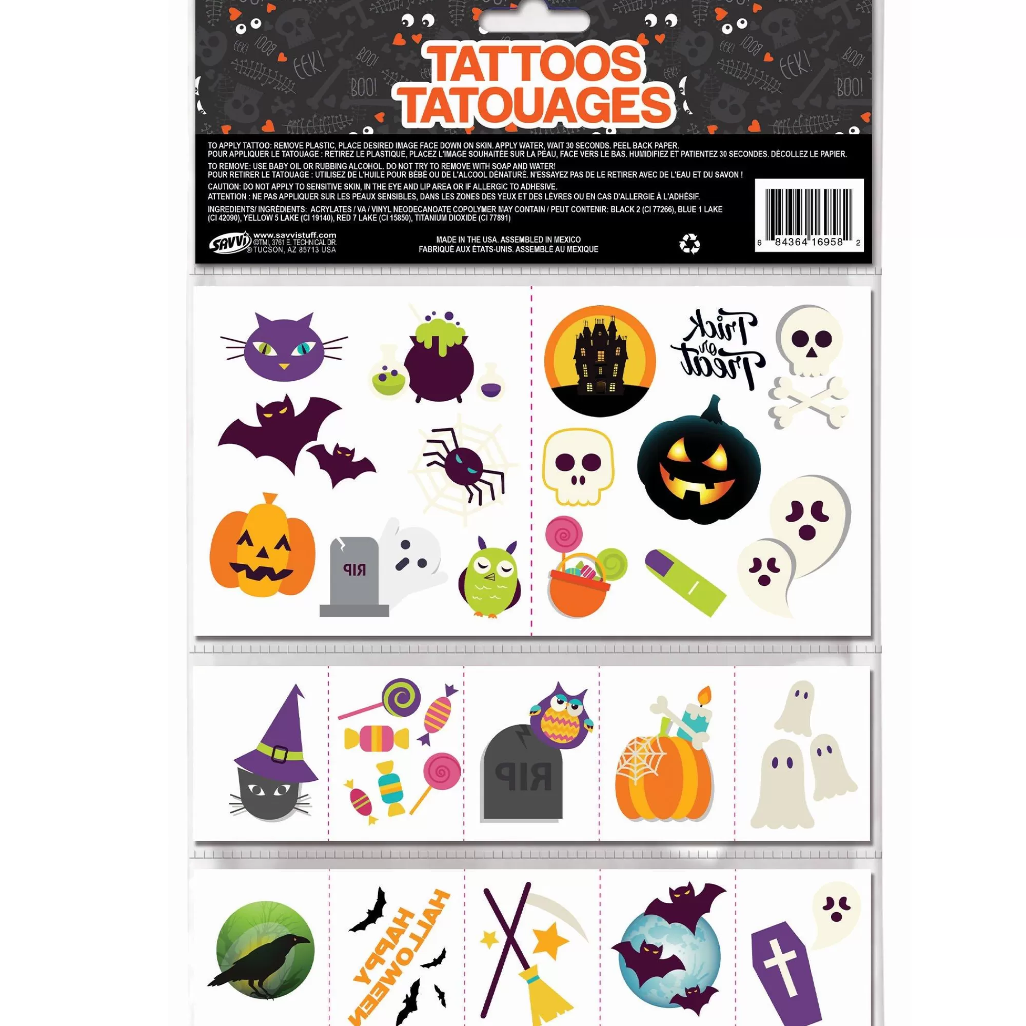 Party City Favors & Favor Bags | Friendly Halloween Temporary Tattoos, 50Pc