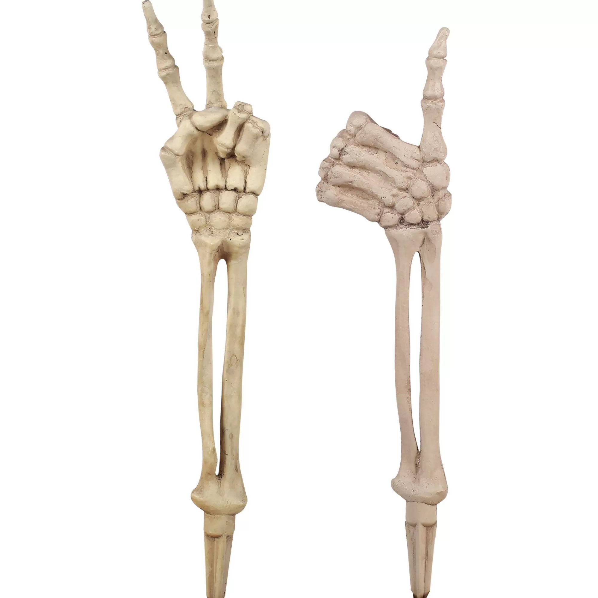 Party City Yard Stakes & Signs | Gesturing Skeleton Hands Plastic Yard Stakes, 18.5In, 2Ct