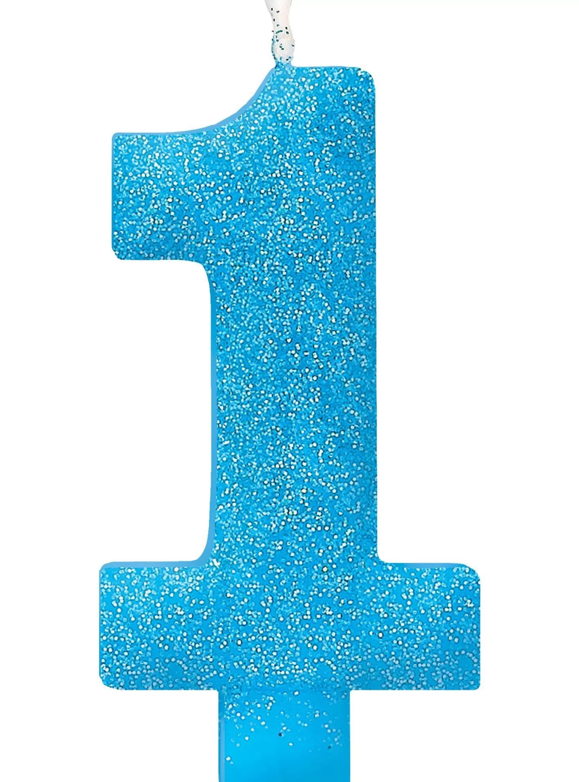 Party City Baking Supplies-Giant Glitter Blue Number 1 Birthday Candle