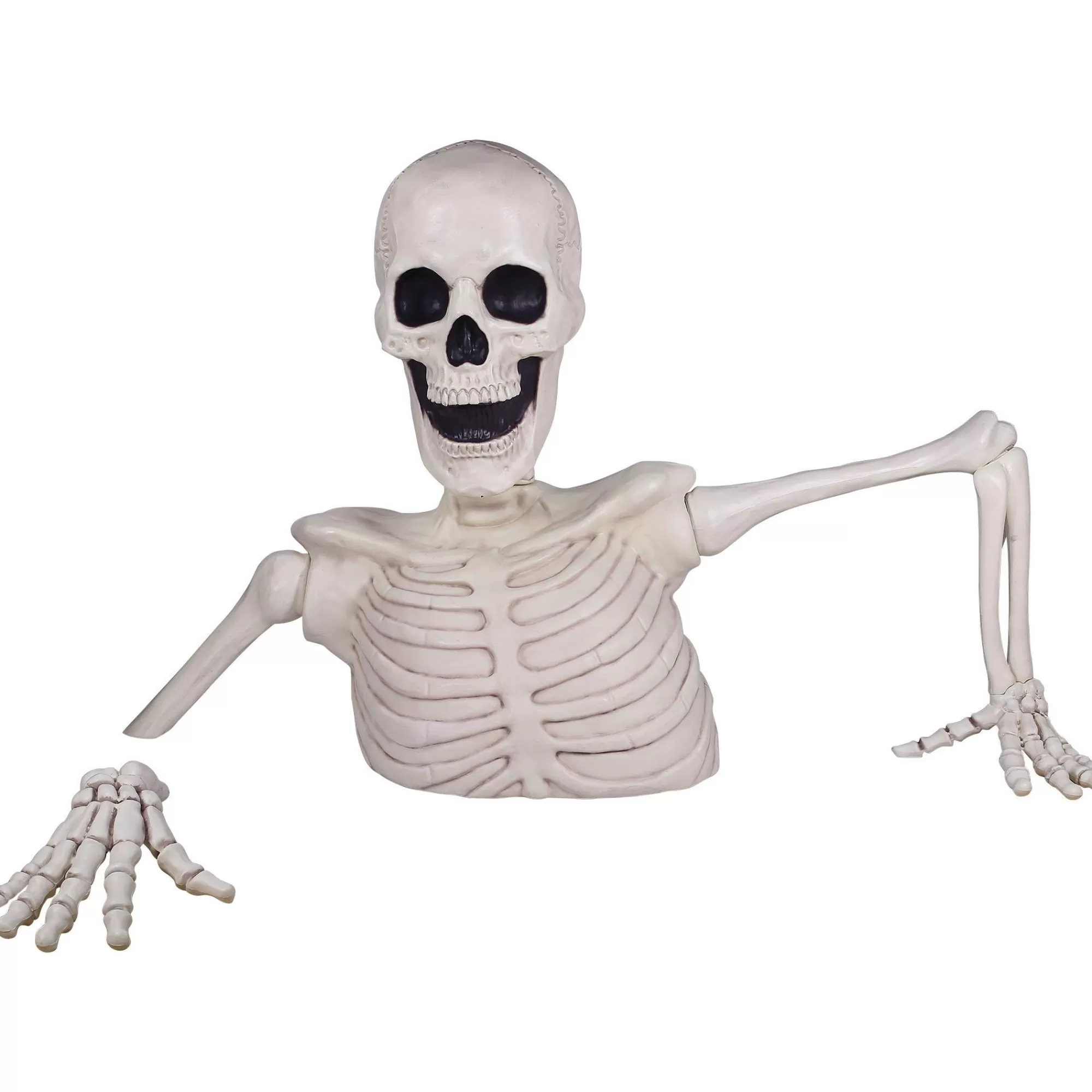 Party City Yard Stakes & Signs | Giant Rattles The Groundbreaking Skeleton Plastic Yard Decorating Kit, 8Pc