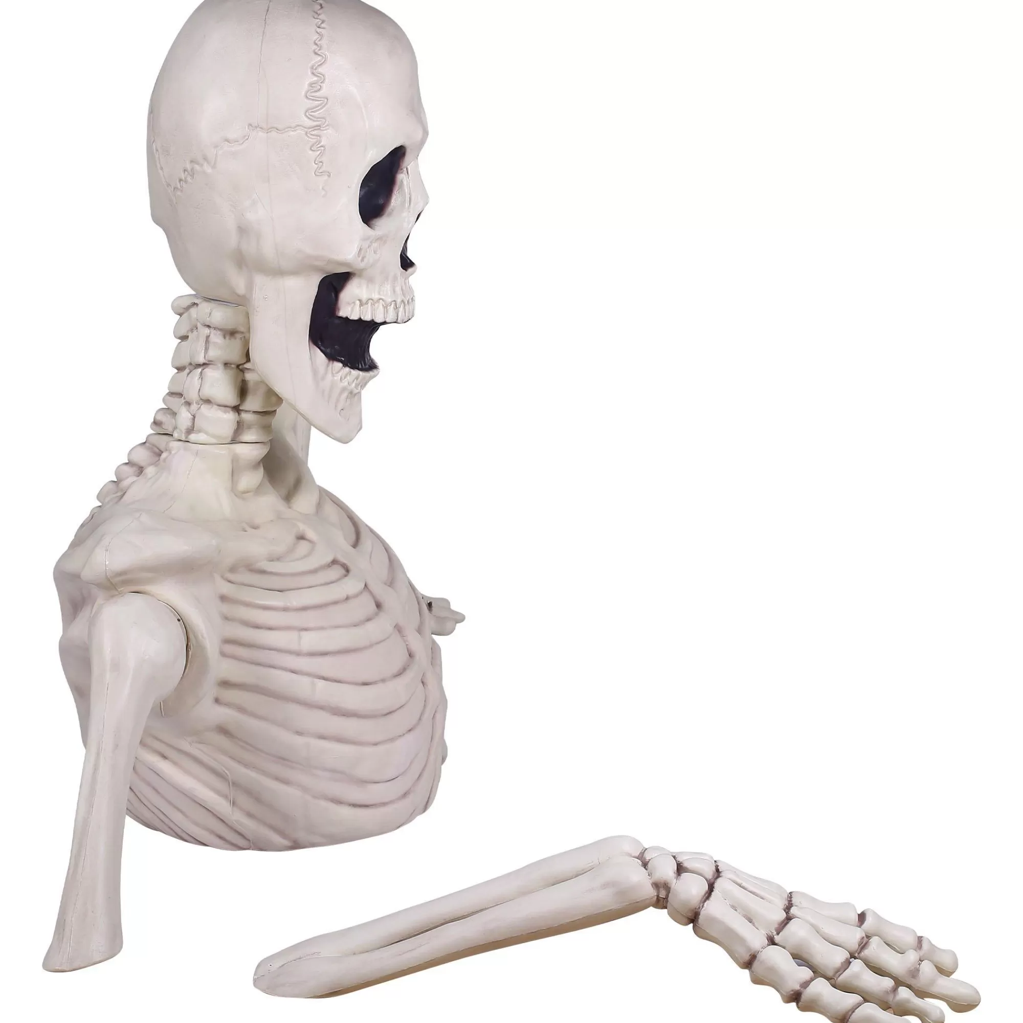 Party City Creatures | Giant Rattles The Groundbreaking Skeleton Plastic Yard Decorating Kit, 8Pc