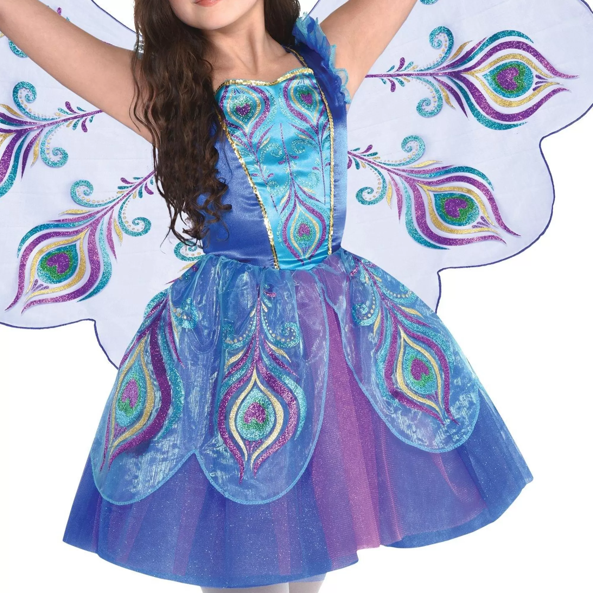 Girl Party City Animal & Bug | Girls Pretty Peacock Costume